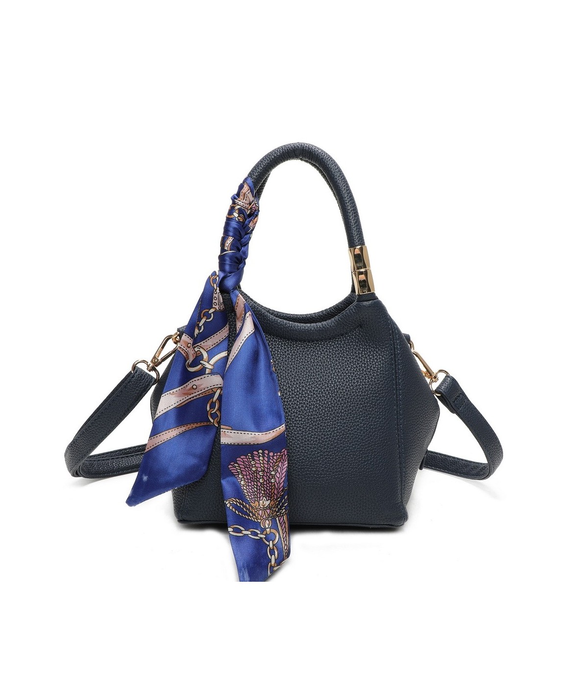 T11663 - Bolso pequeño cruzado con bandolera y pañuelo a juego