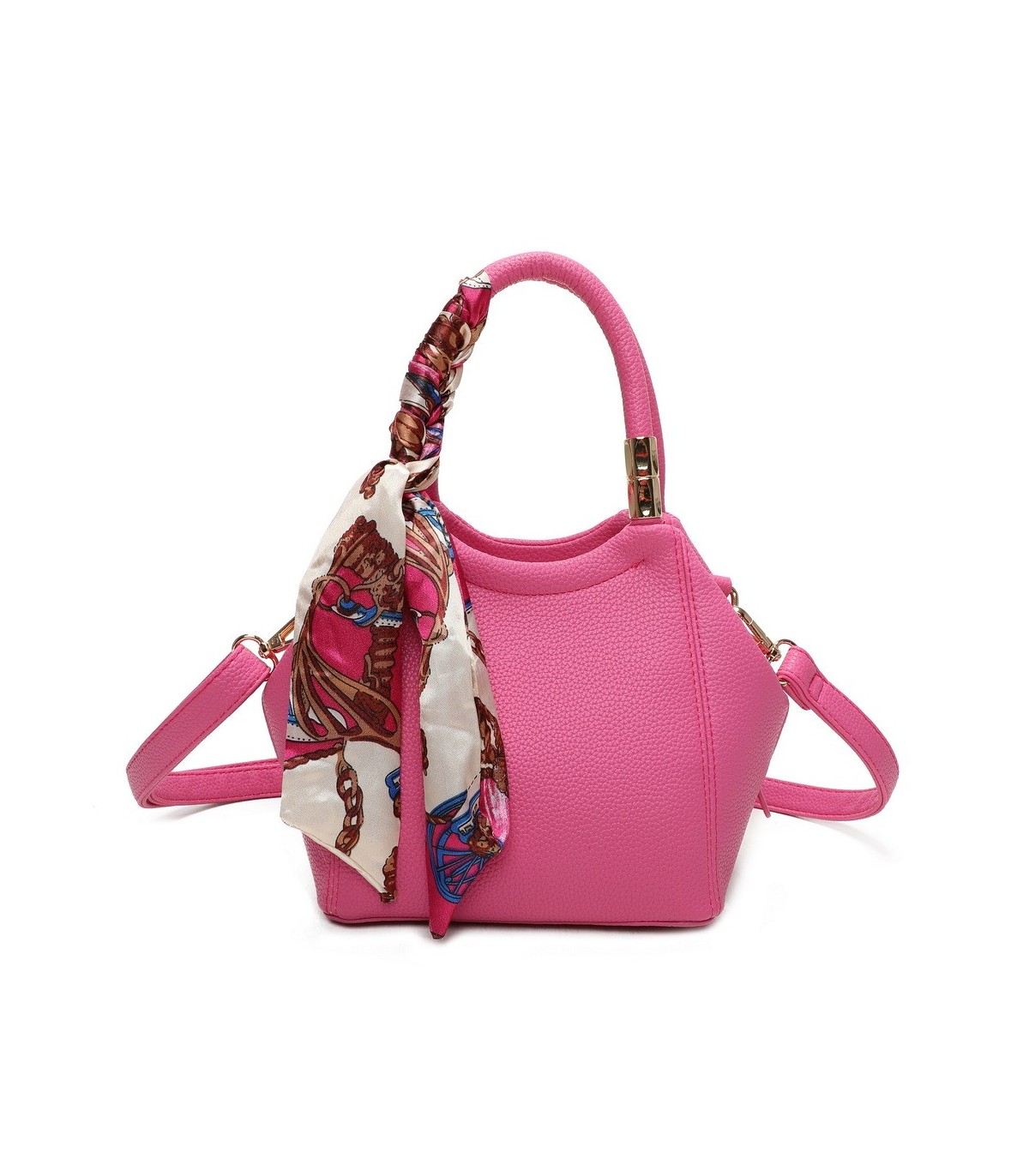 T11663 - Bolso pequeño cruzado con bandolera y pañuelo a juego