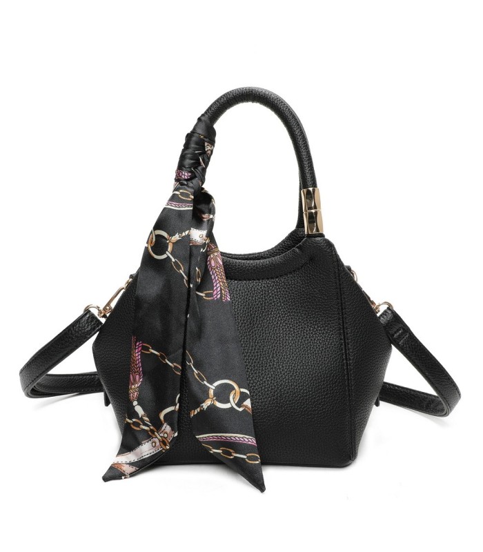 T11663 - Bolso pequeño cruzado con bandolera y pañuelo a juego