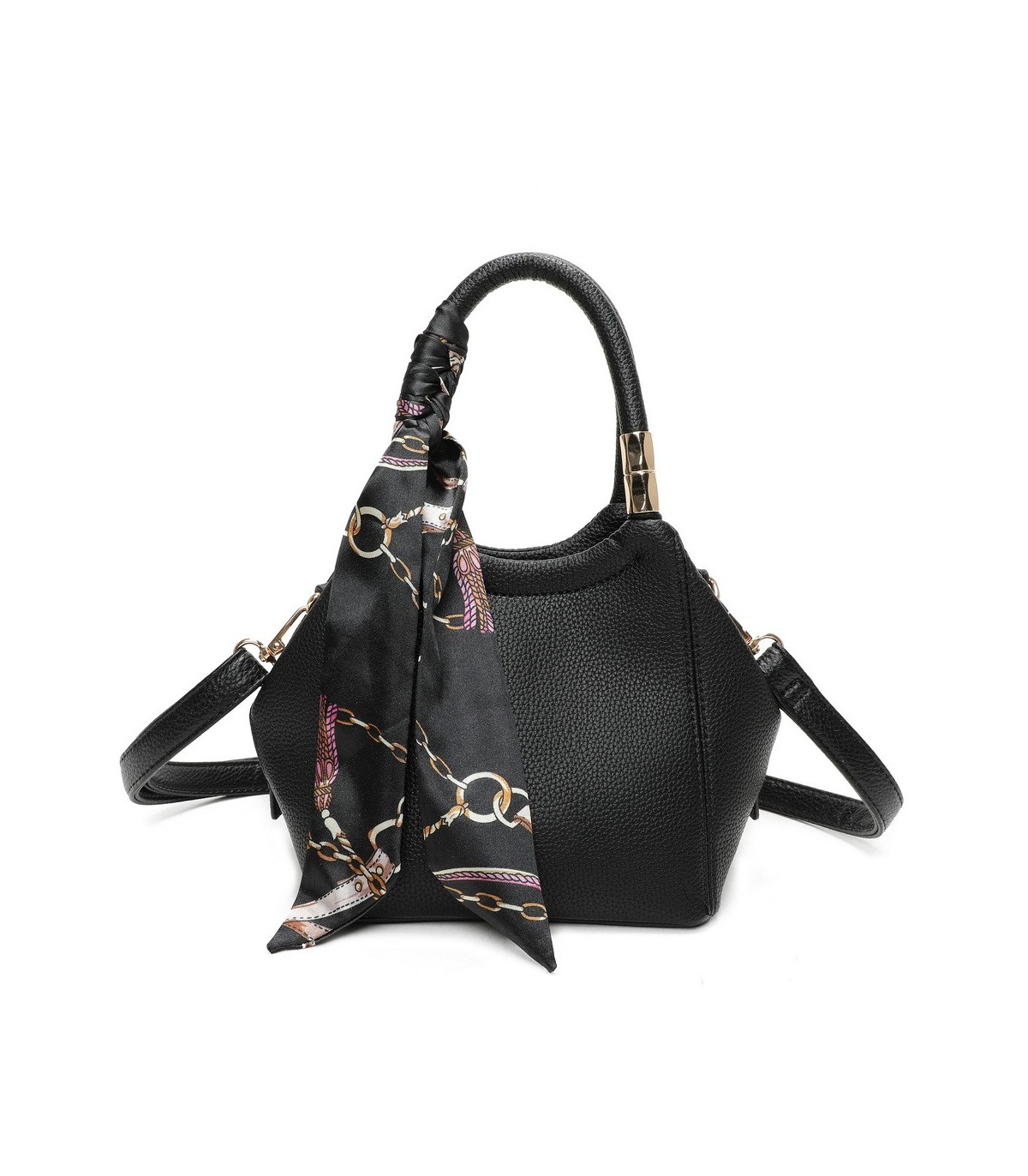 T11663 - Bolso pequeño cruzado con bandolera y pañuelo a juego