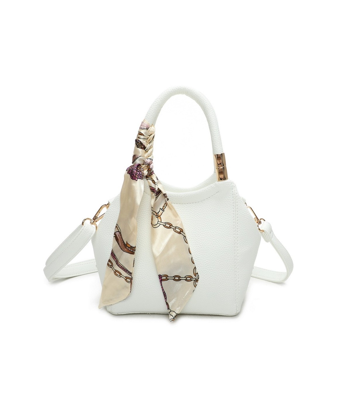 T11663 - Bolso pequeño cruzado con bandolera y pañuelo a juego