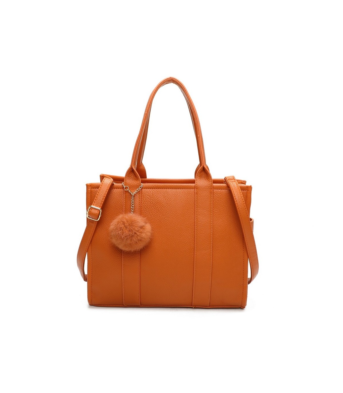 T11646 - Bolso Toten Bag Grande con pompón