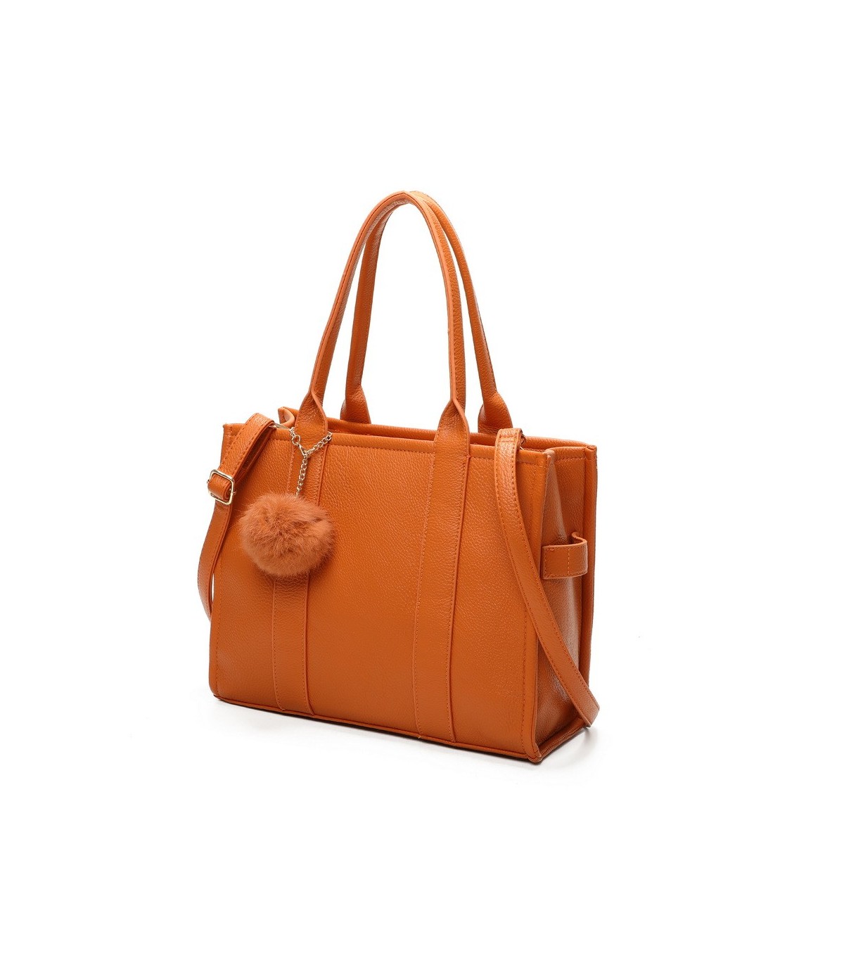 T11646 - Bolso Toten Bag Grande con pompón