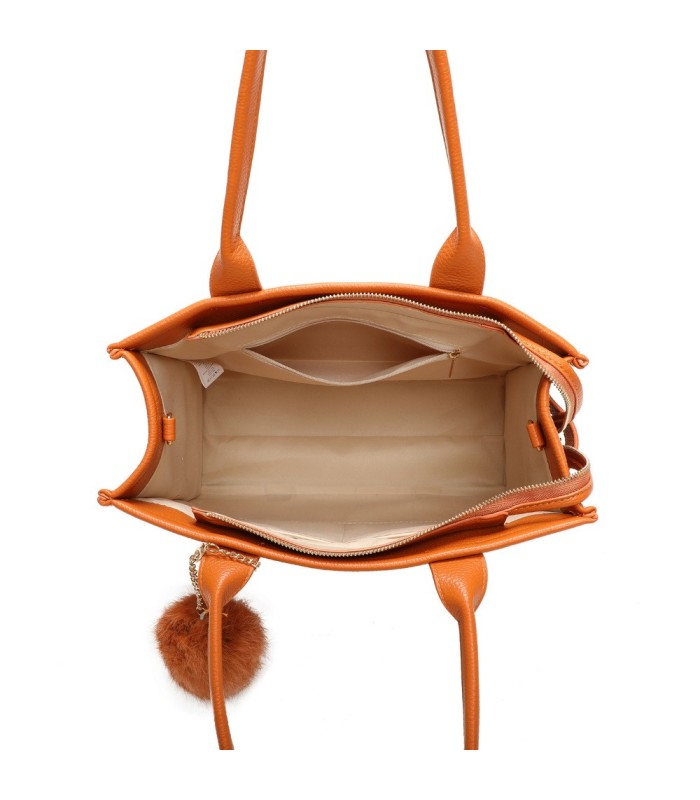 T11646 - Bolso Toten Bag Grande con pompón