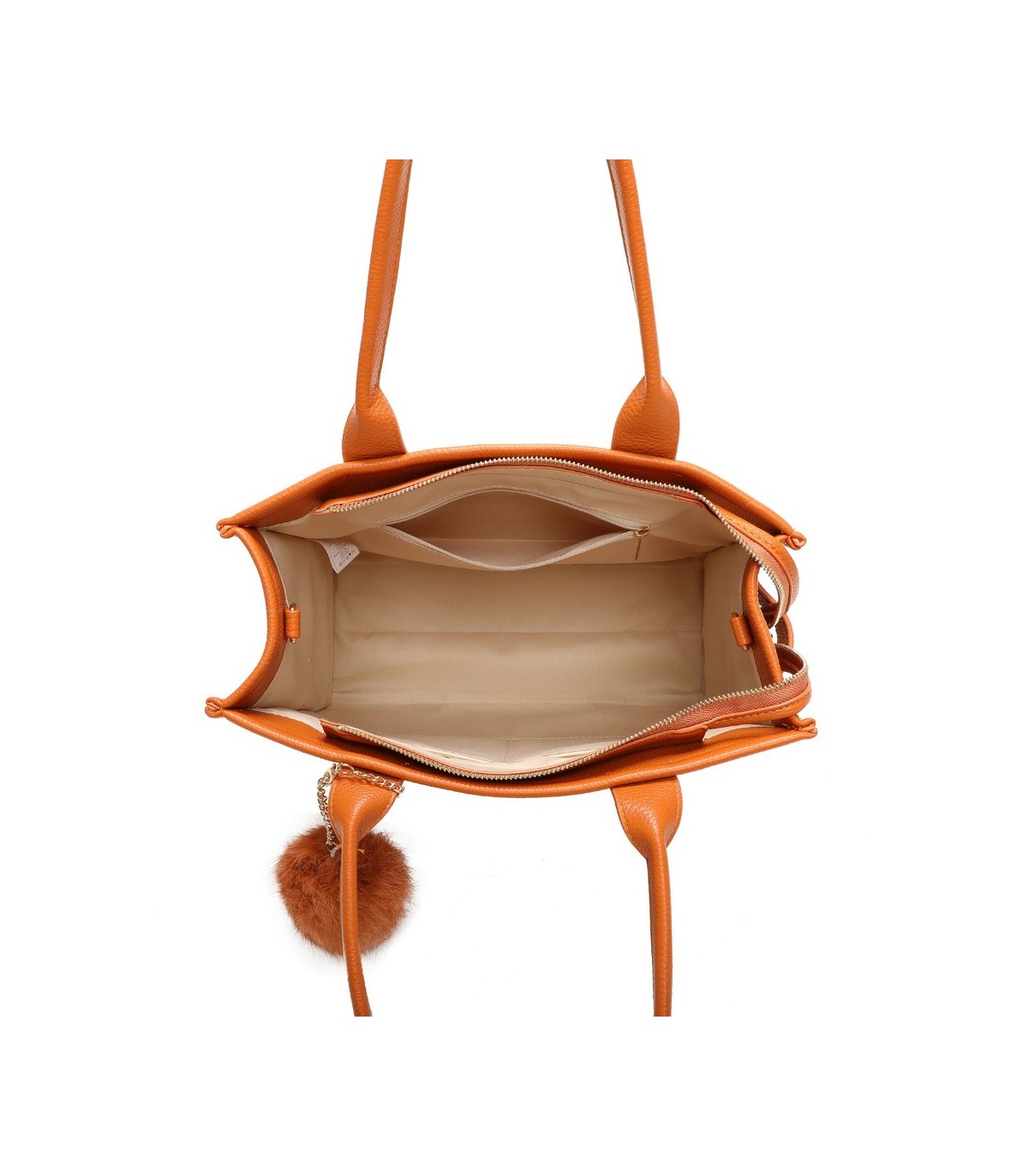 T11646 - Bolso Toten Bag Grande con pompón