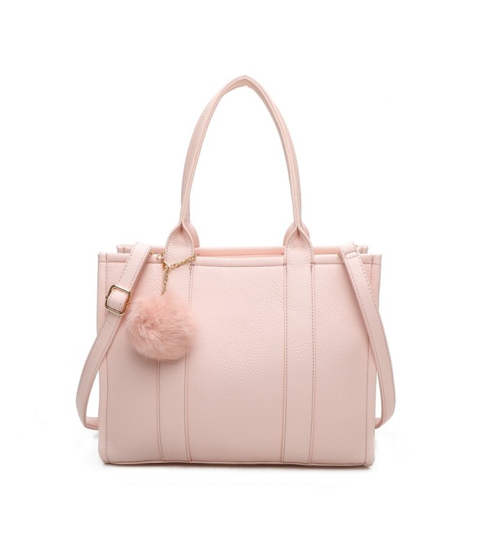 T11646 - Bolso Toten Bag Grande con pompón