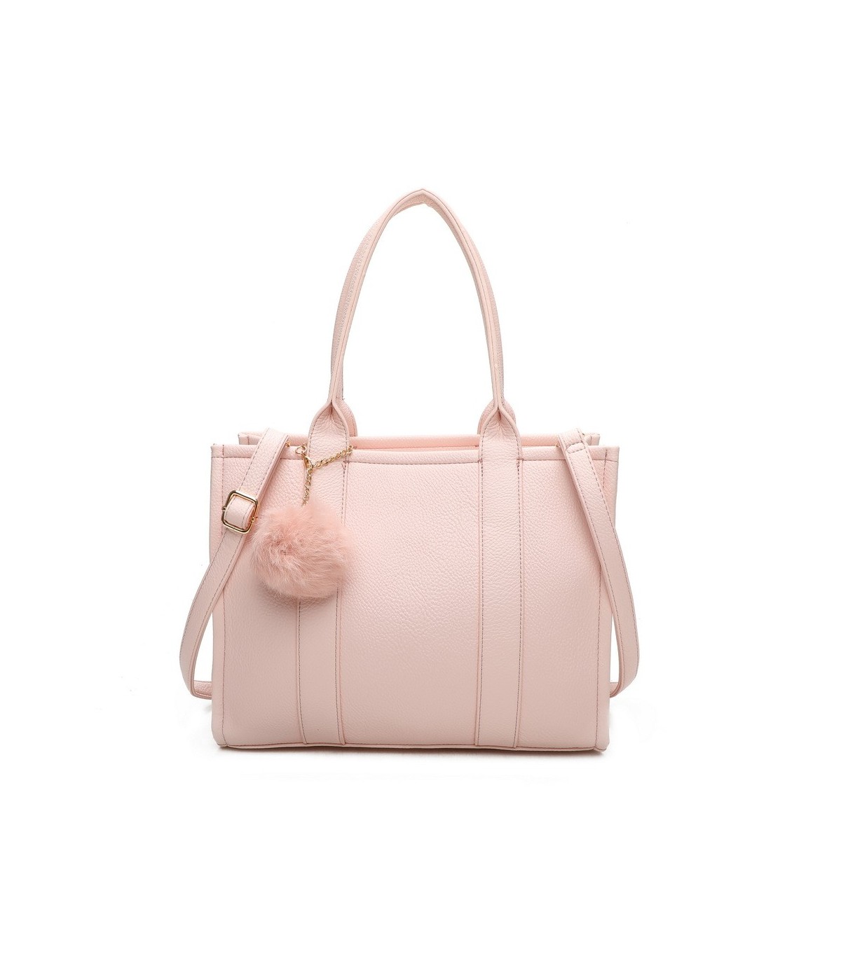 T11646 - Bolso Toten Bag Grande con pompón