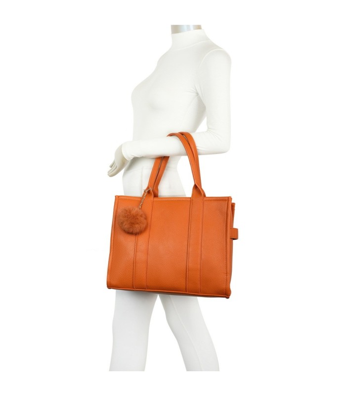 T11646 - Bolso Toten Bag Grande con pompón