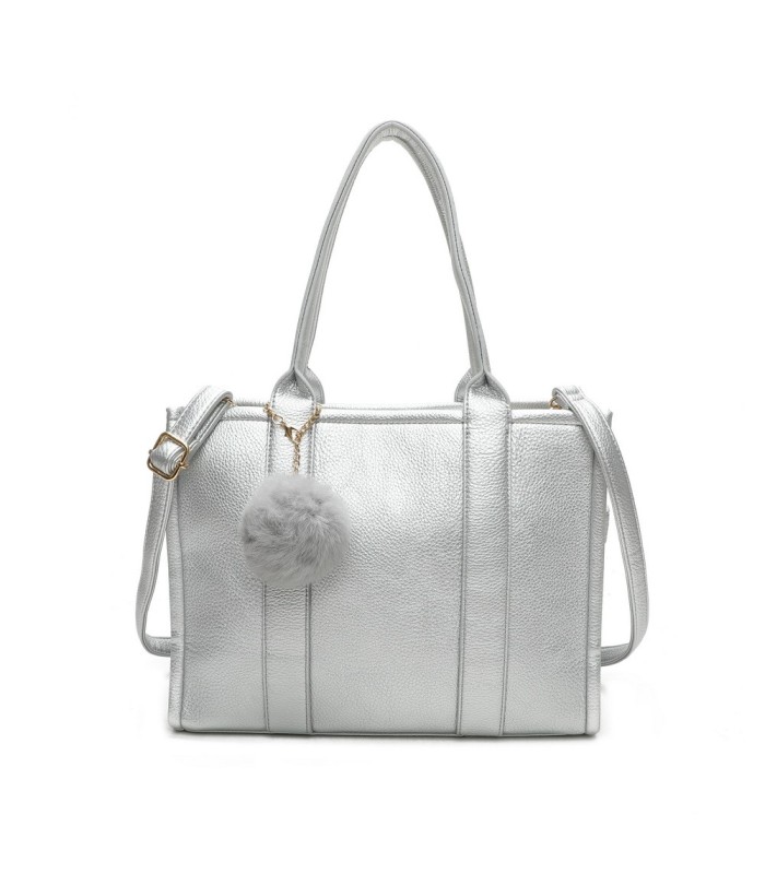 T11646 - Bolso Toten Bag Grande con pompón