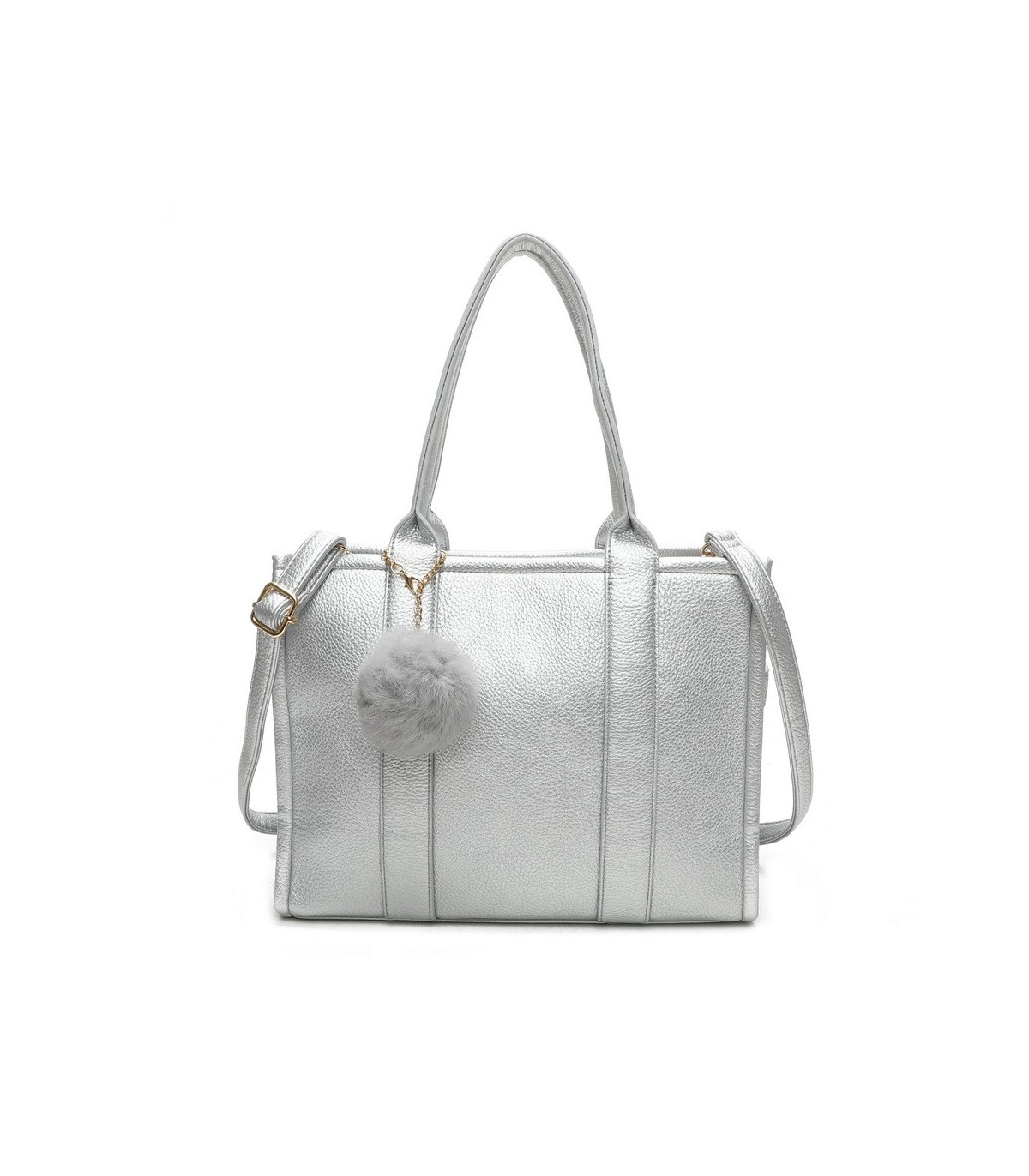 T11646 - Bolso Toten Bag Grande con pompón
