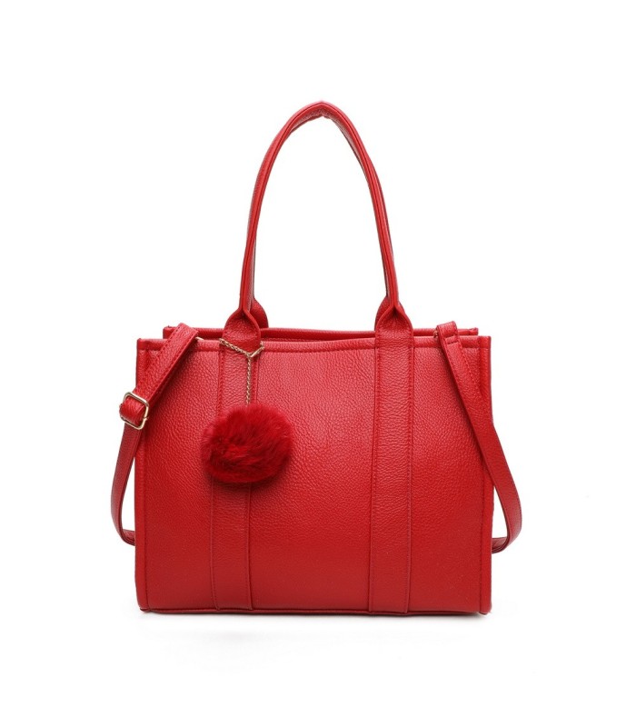 T11646 - Bolso Toten Bag Grande con pompón