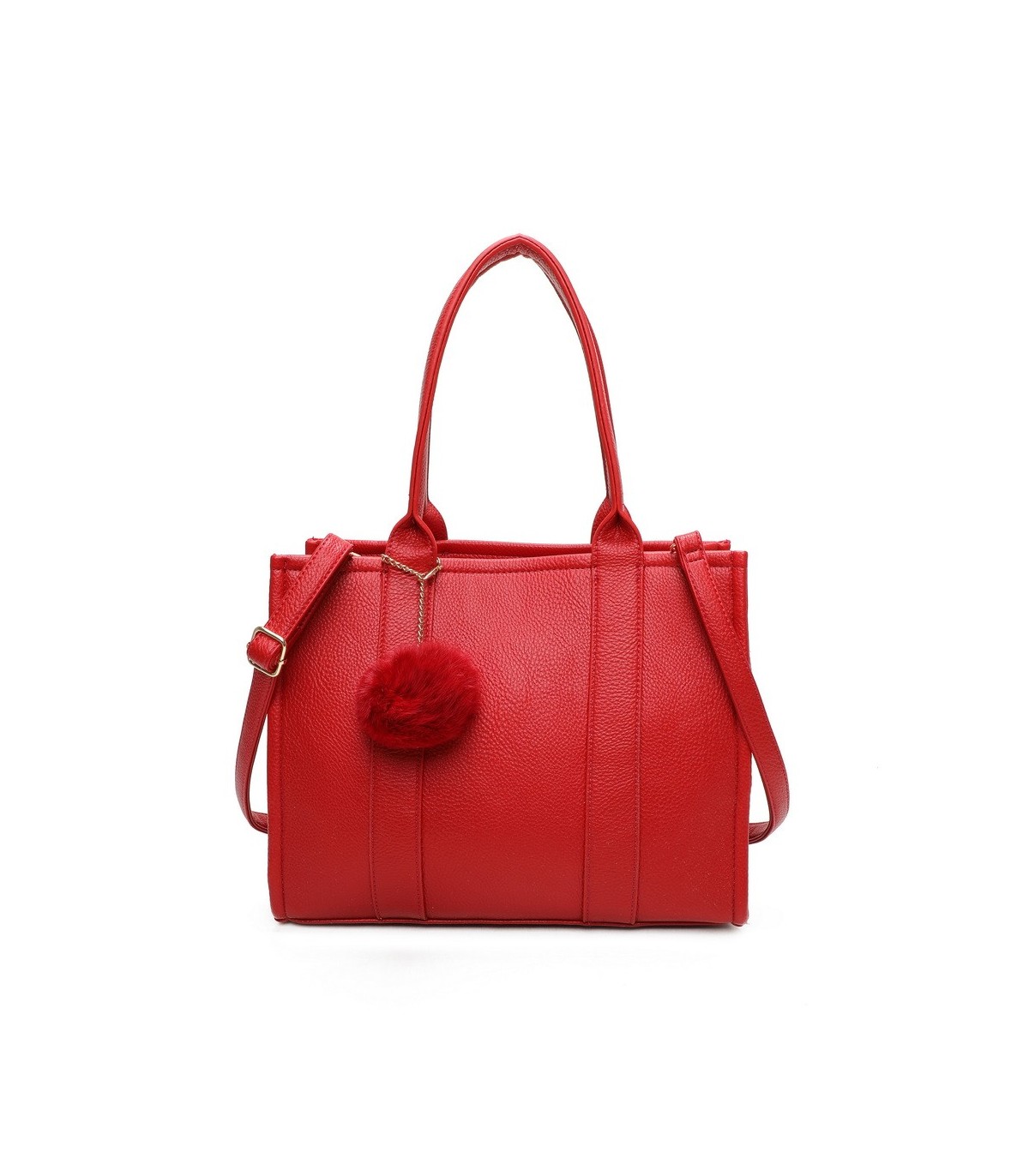 T11646 - Bolso Toten Bag Grande con pompón