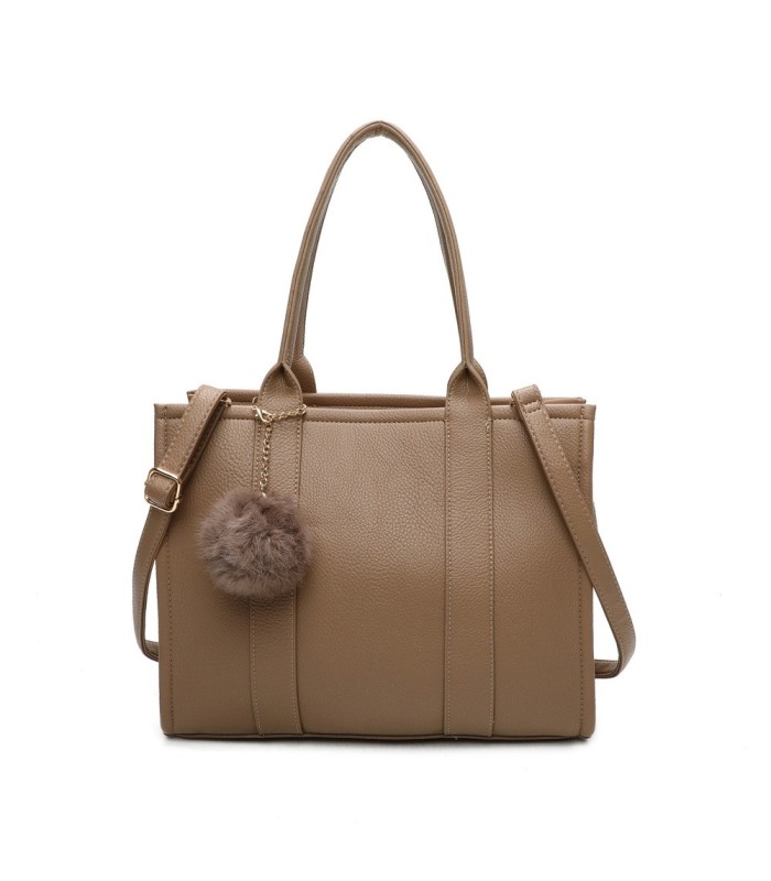 T11646 - Bolso Toten Bag Grande con pompón