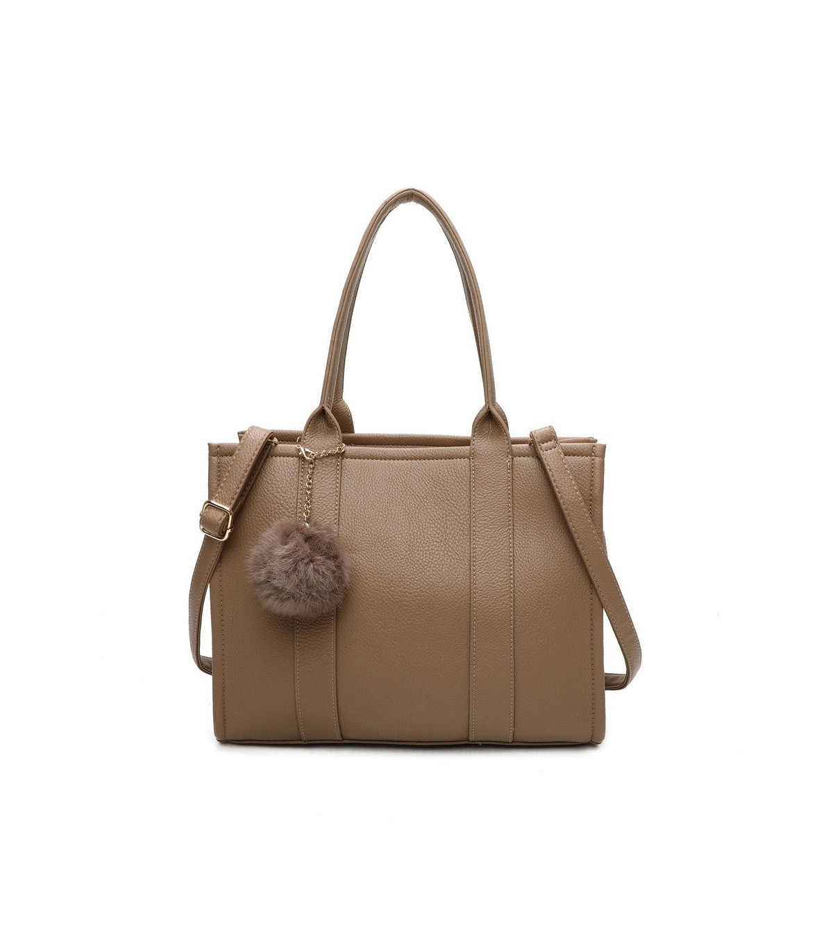 T11646 - Bolso Toten Bag Grande con pompón