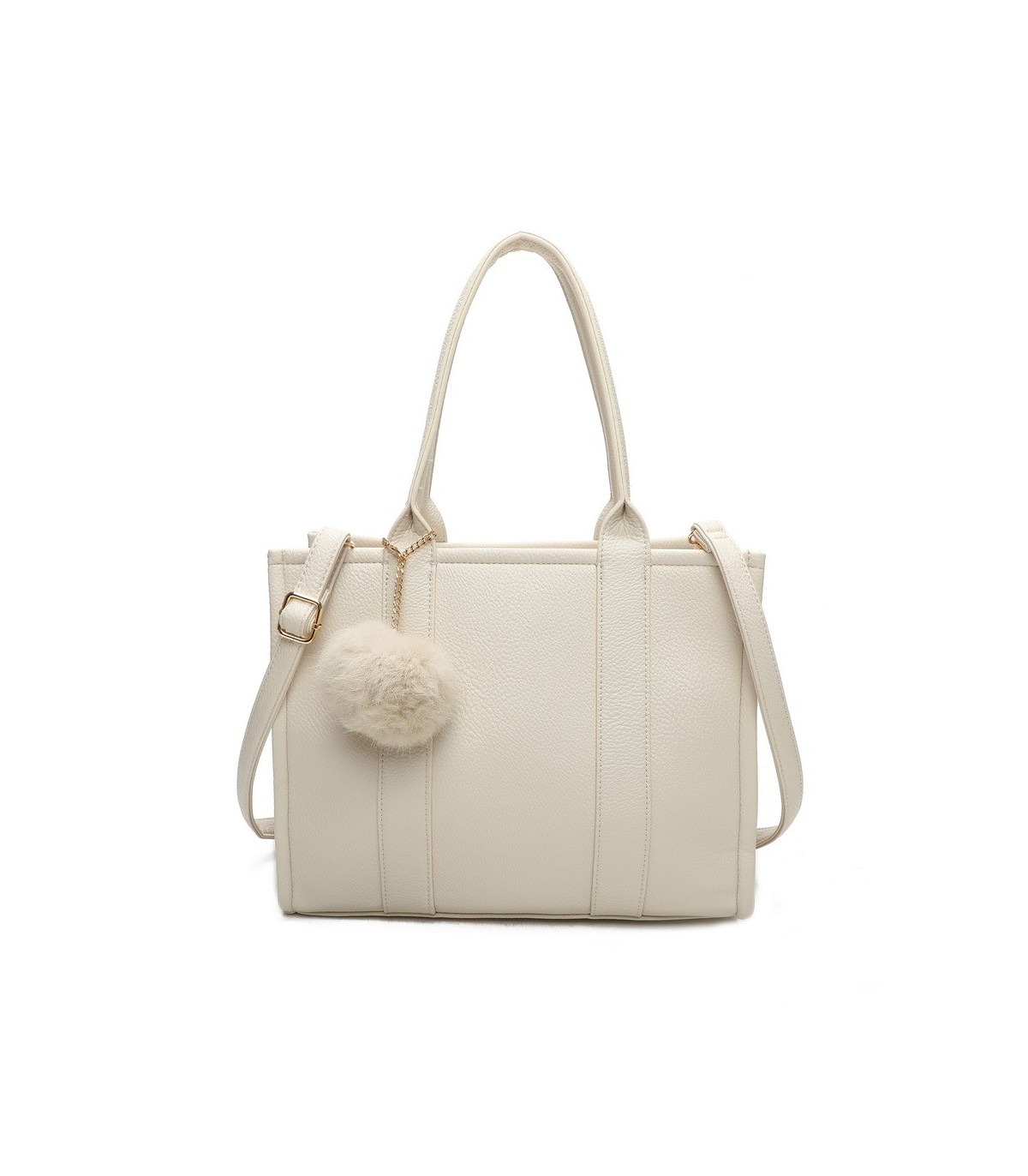 T11646 - Bolso Toten Bag Grande con pompón