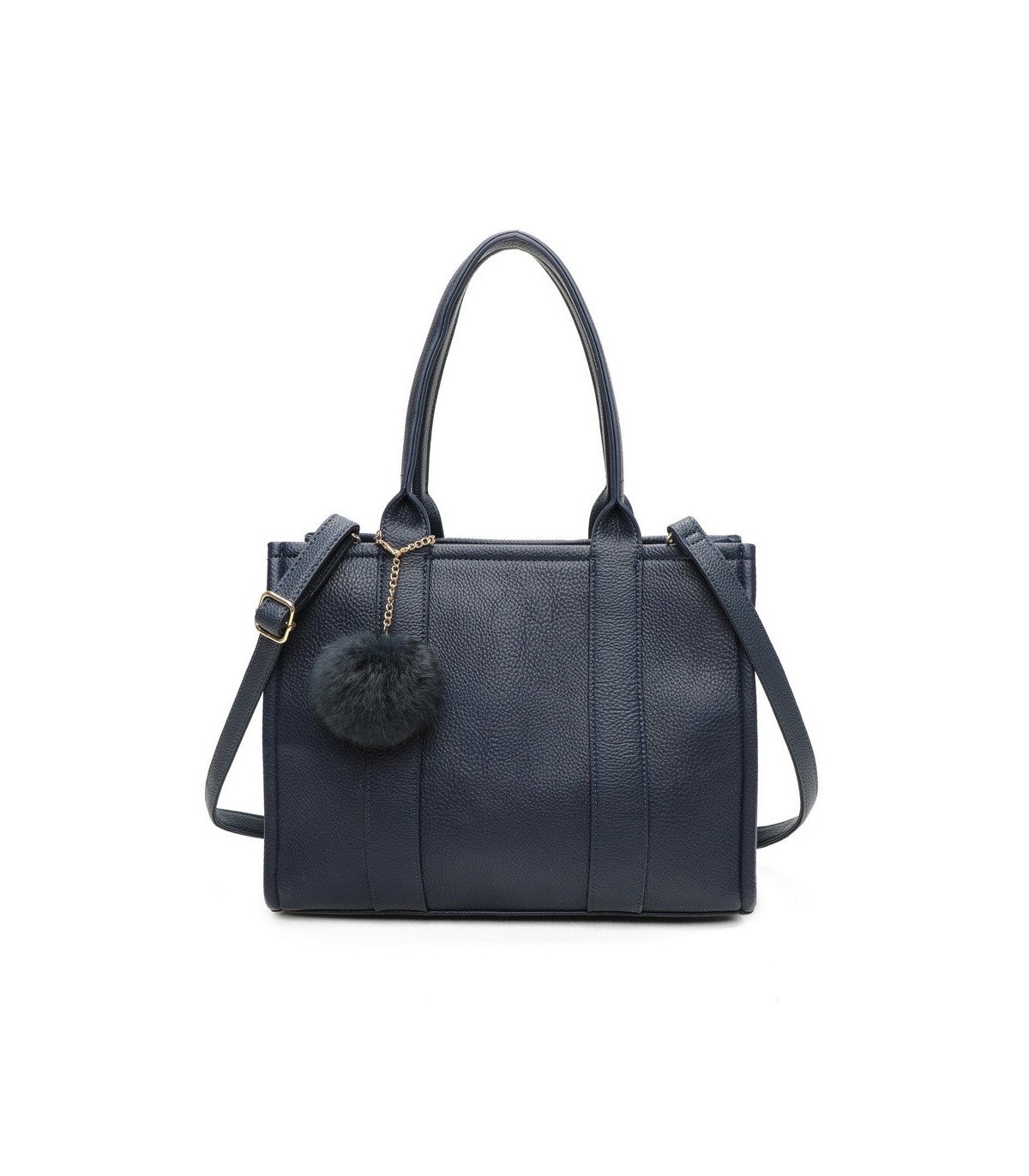 T11646 - Bolso Toten Bag Grande con pompón