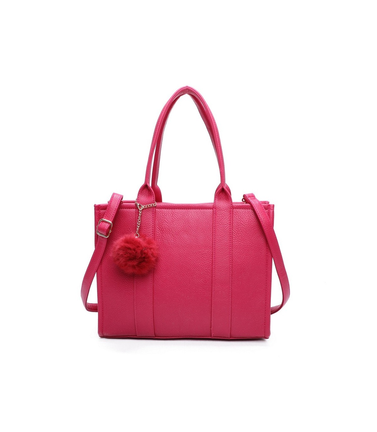 T11646 - Bolso Toten Bag Grande con pompón