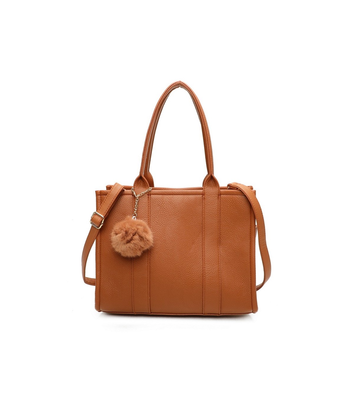 T11646 - Bolso Toten Bag Grande con pompón