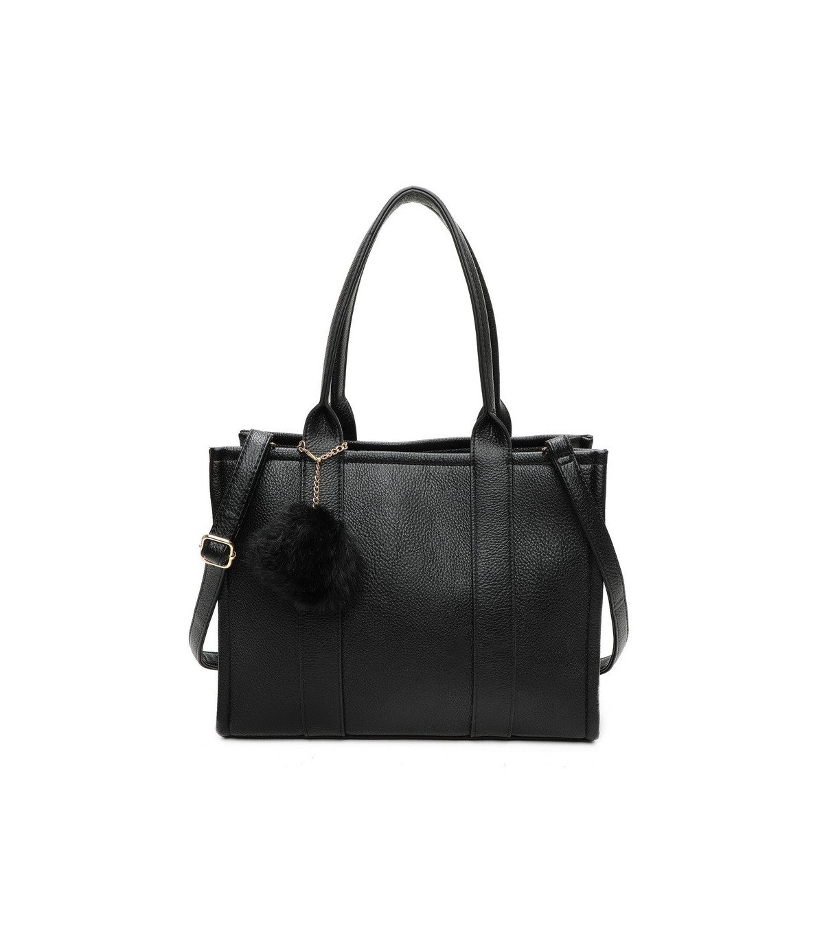 T11646 - Bolso Toten Bag Grande con pompón