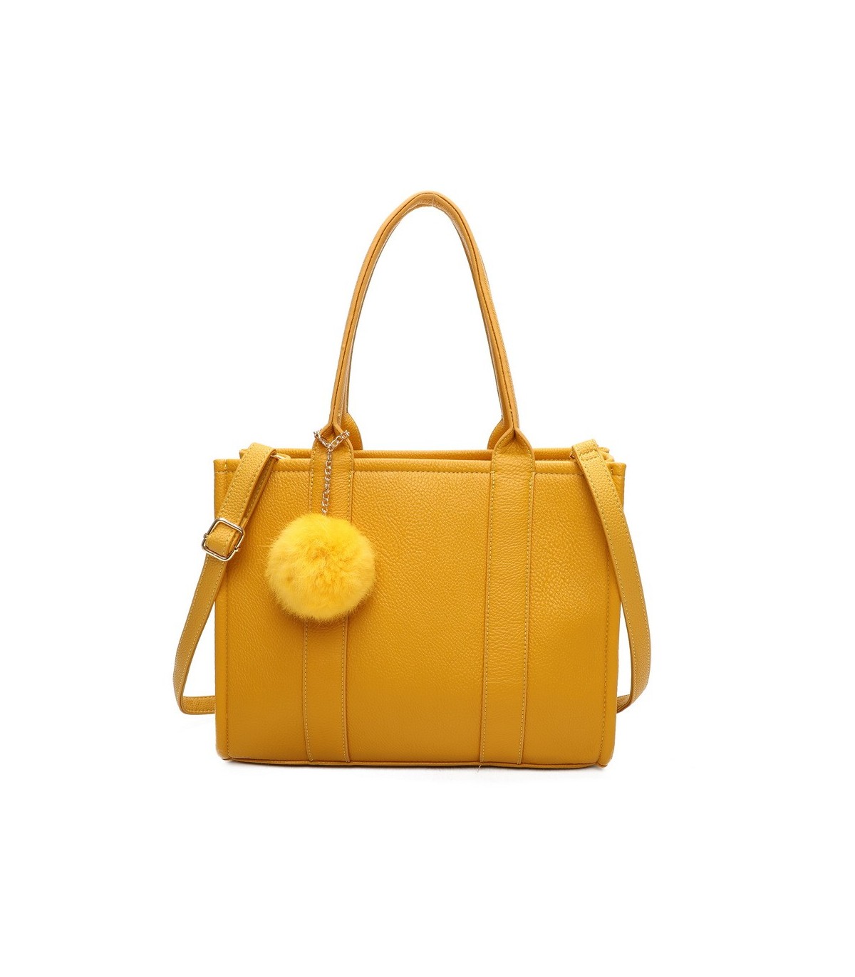 T11646 - Bolso Toten Bag Grande con pompón