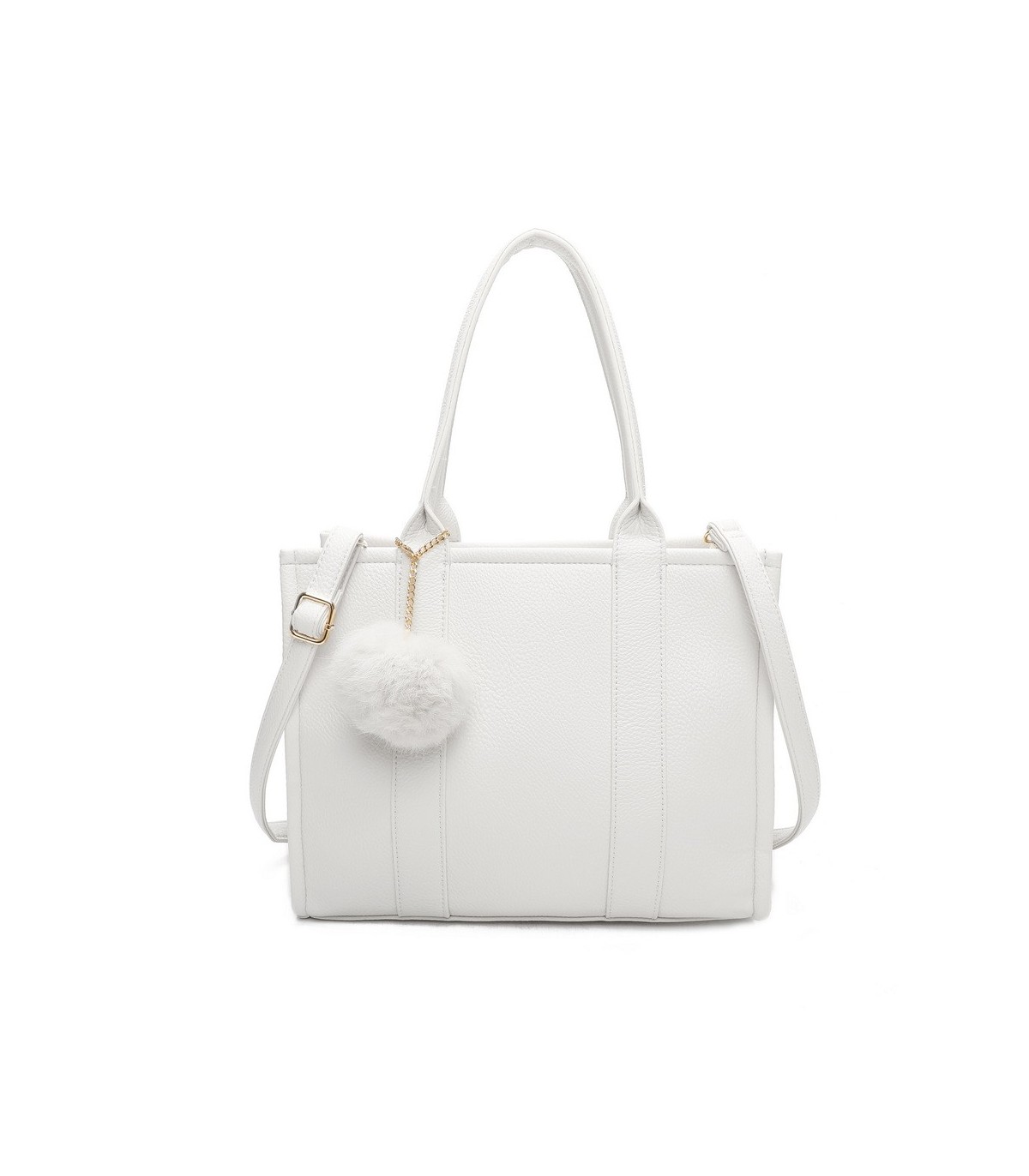 T11646 - Bolso Toten Bag Grande con pompón