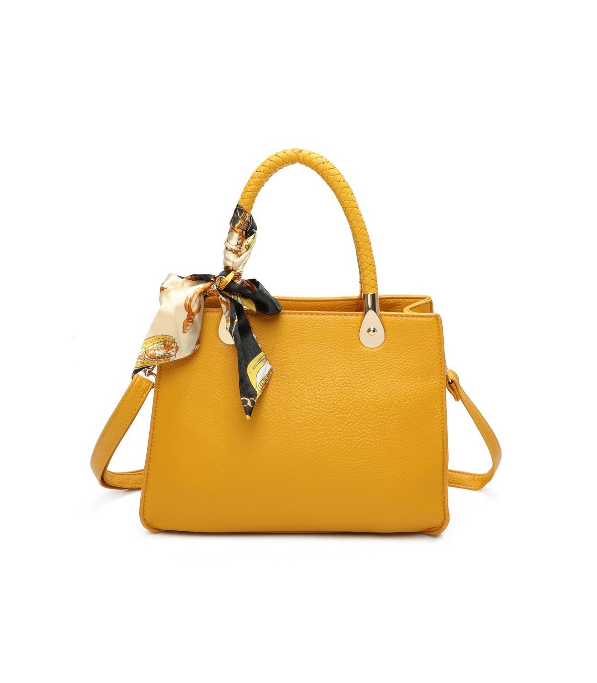 T11639 - Bolso bandolera mediano con pañuelo a juego