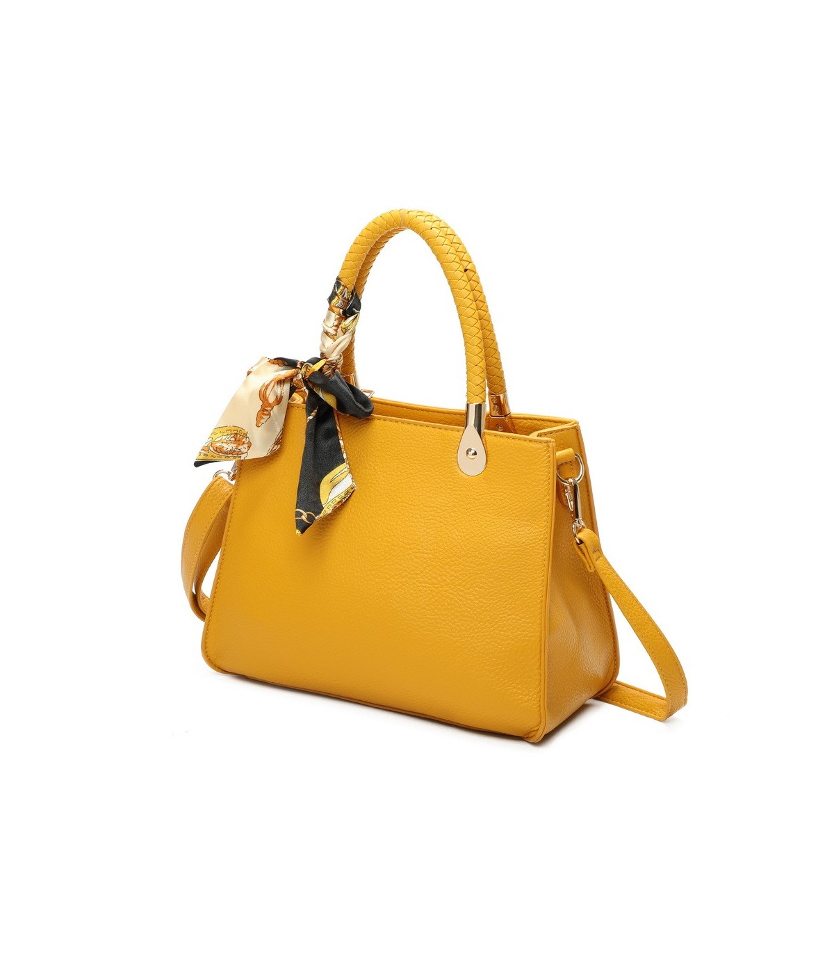 T11639 - Bolso bandolera mediano con pañuelo a juego