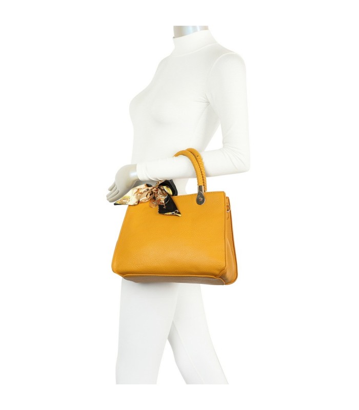 T11639 - Bolso bandolera mediano con pañuelo a juego