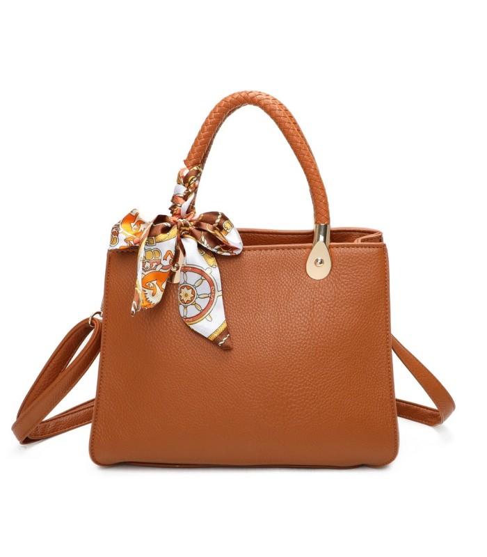 T11639 - Bolso bandolera mediano con pañuelo a juego