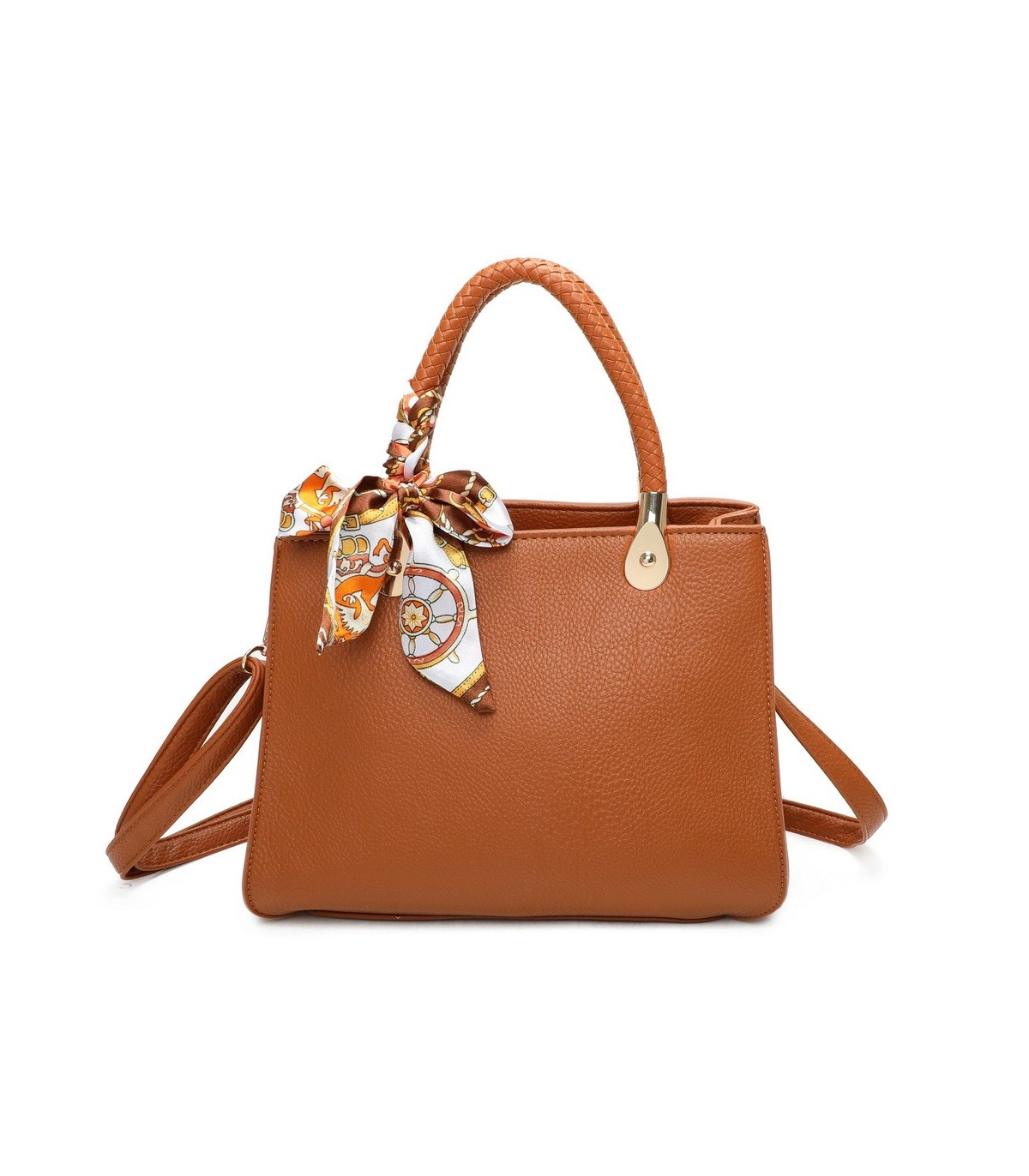 T11639 - Bolso bandolera mediano con pañuelo a juego