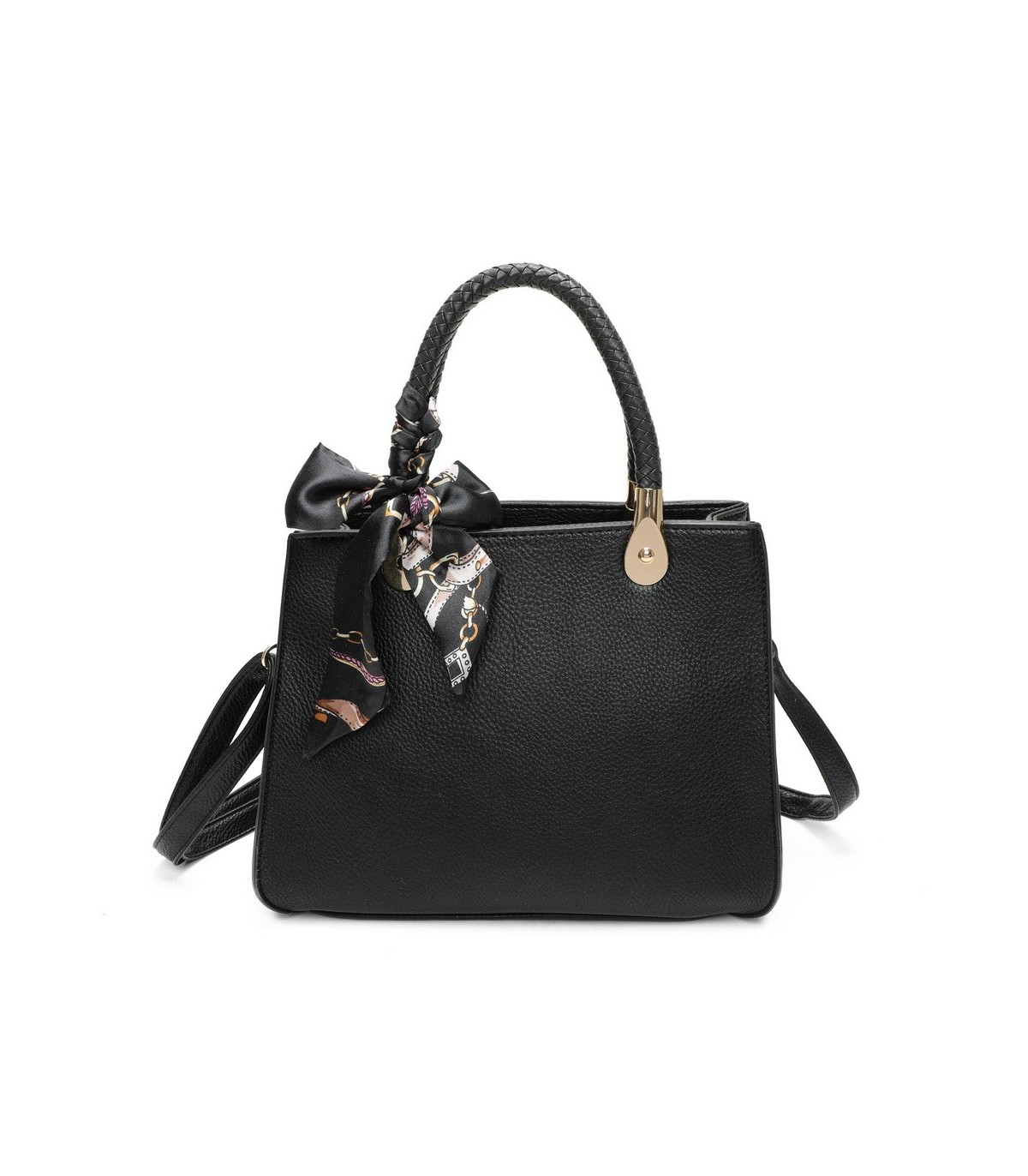 T11639 - Bolso bandolera mediano con pañuelo a juego
