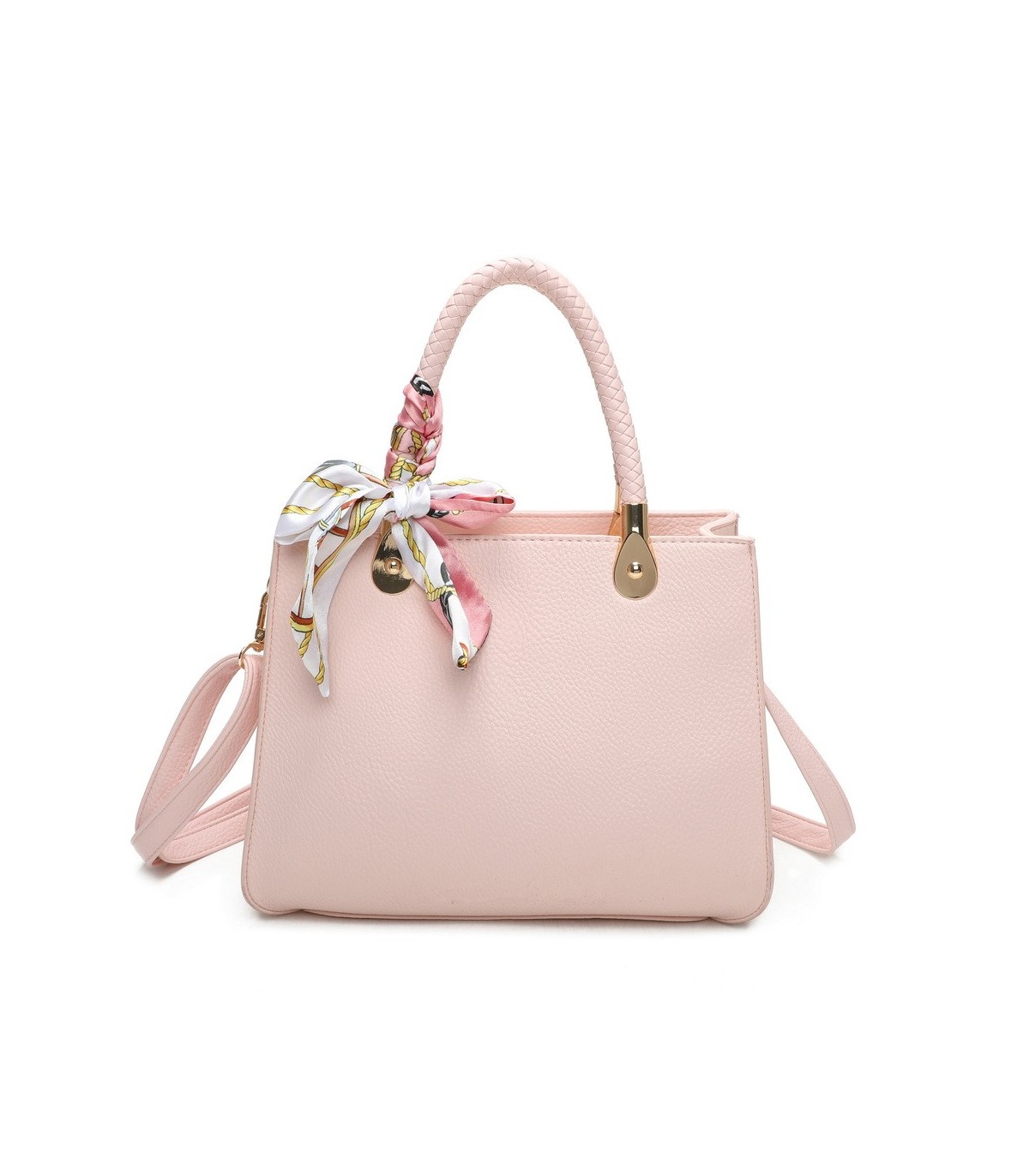 T11639 - Bolso bandolera mediano con pañuelo a juego