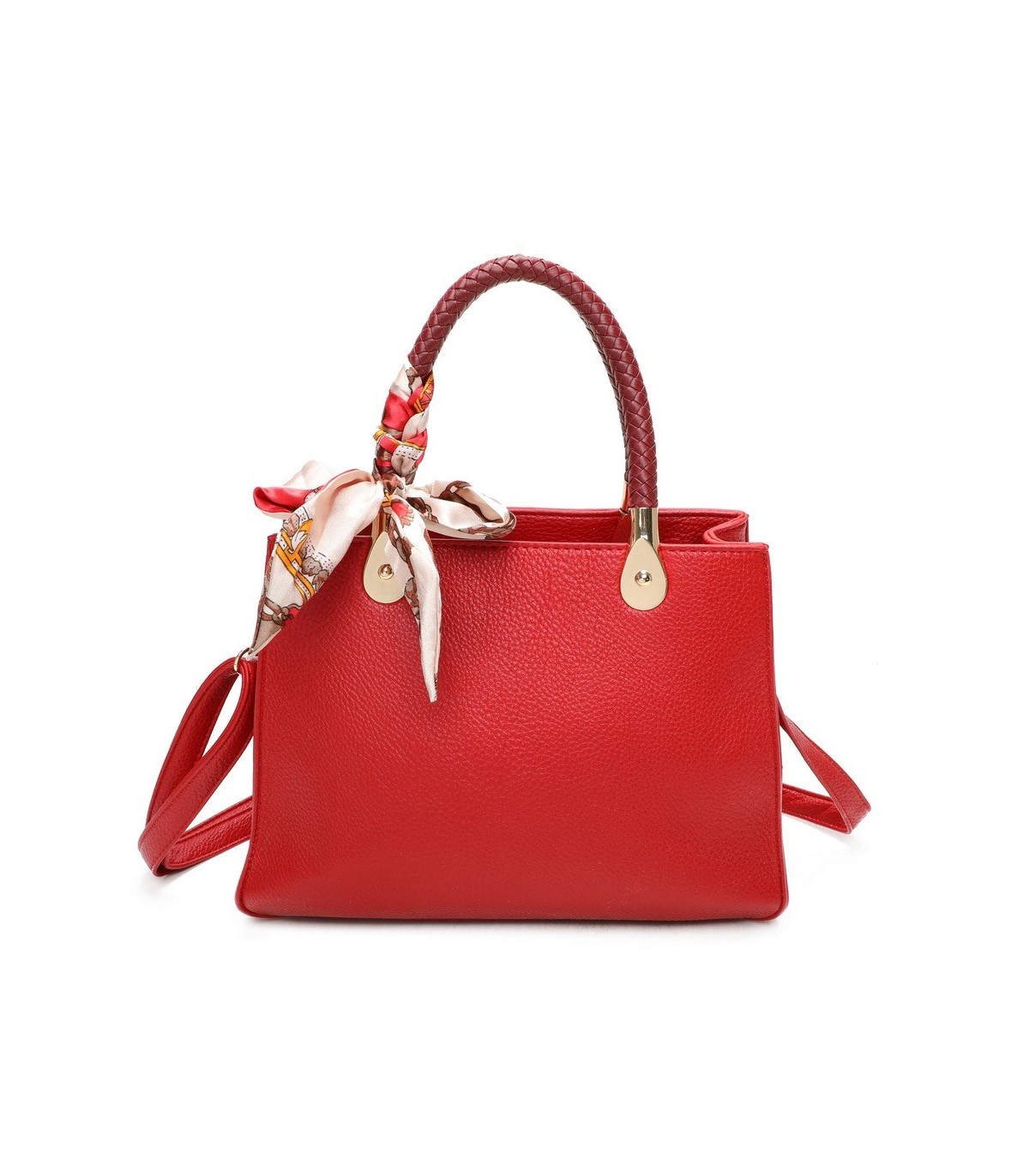 T11639 - Bolso bandolera mediano con pañuelo a juego
