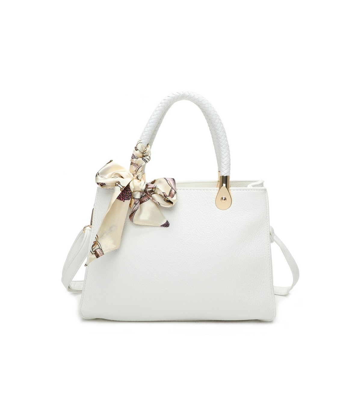 T11639 - Bolso bandolera mediano con pañuelo a juego