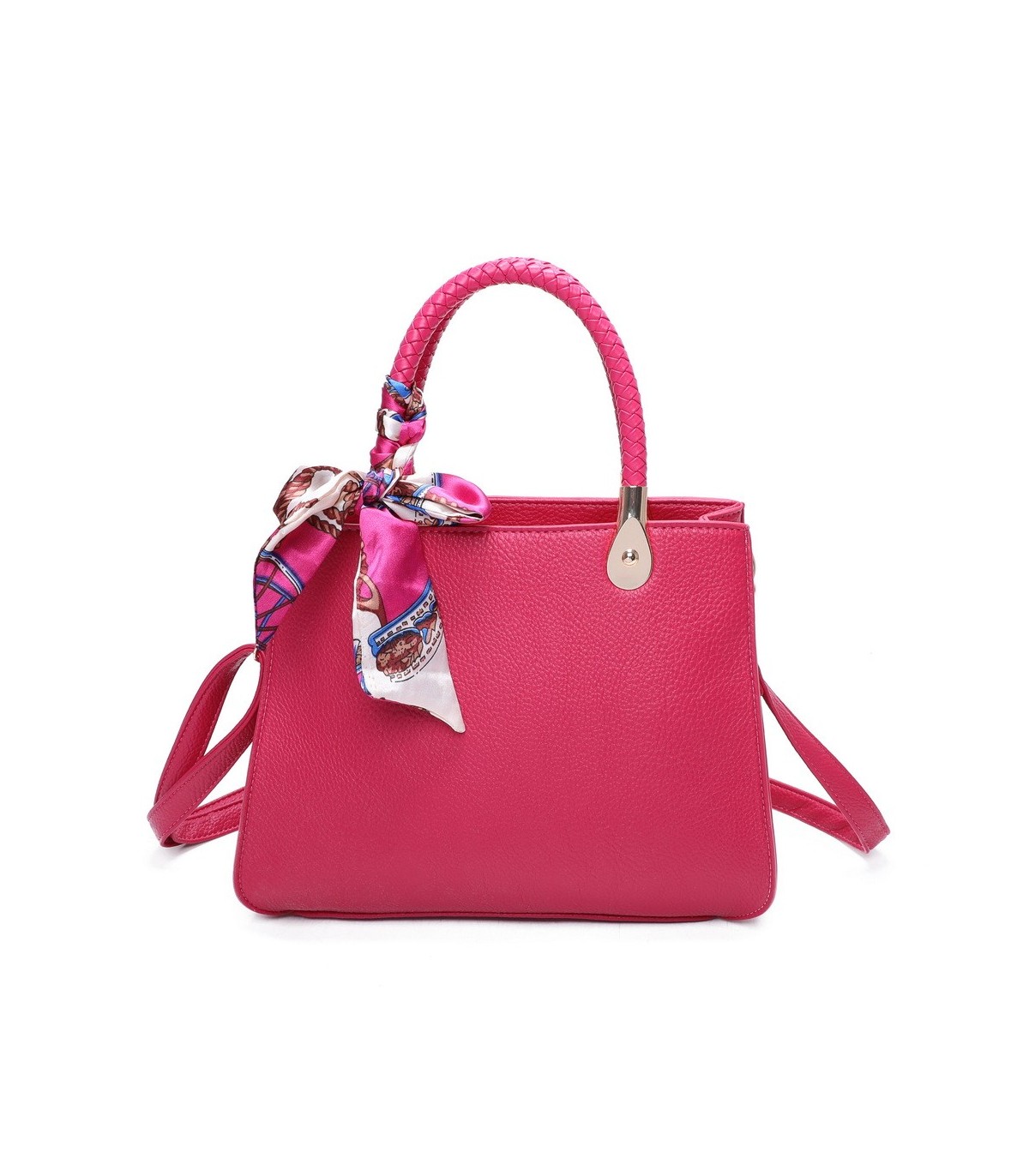 T11639 - Bolso bandolera mediano con pañuelo a juego