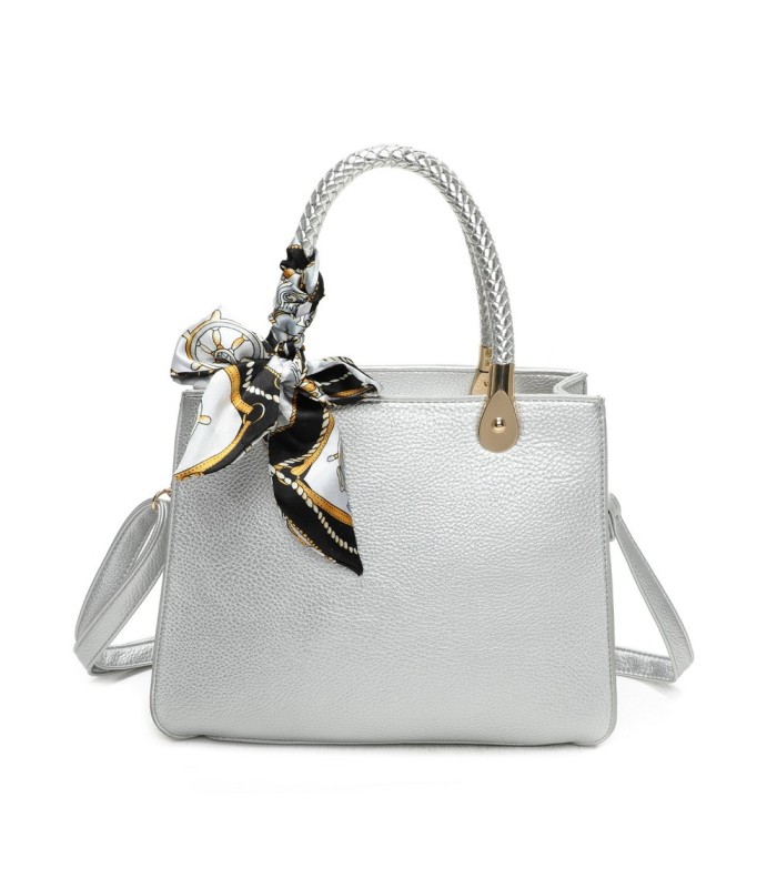 T11639 - Bolso bandolera mediano con pañuelo a juego