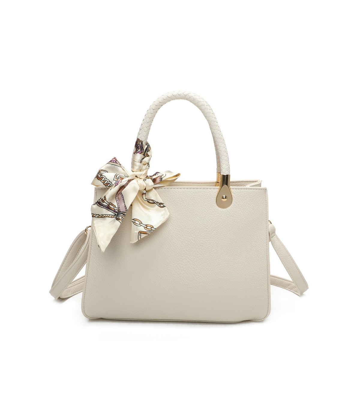 T11639 - Bolso bandolera mediano con pañuelo a juego