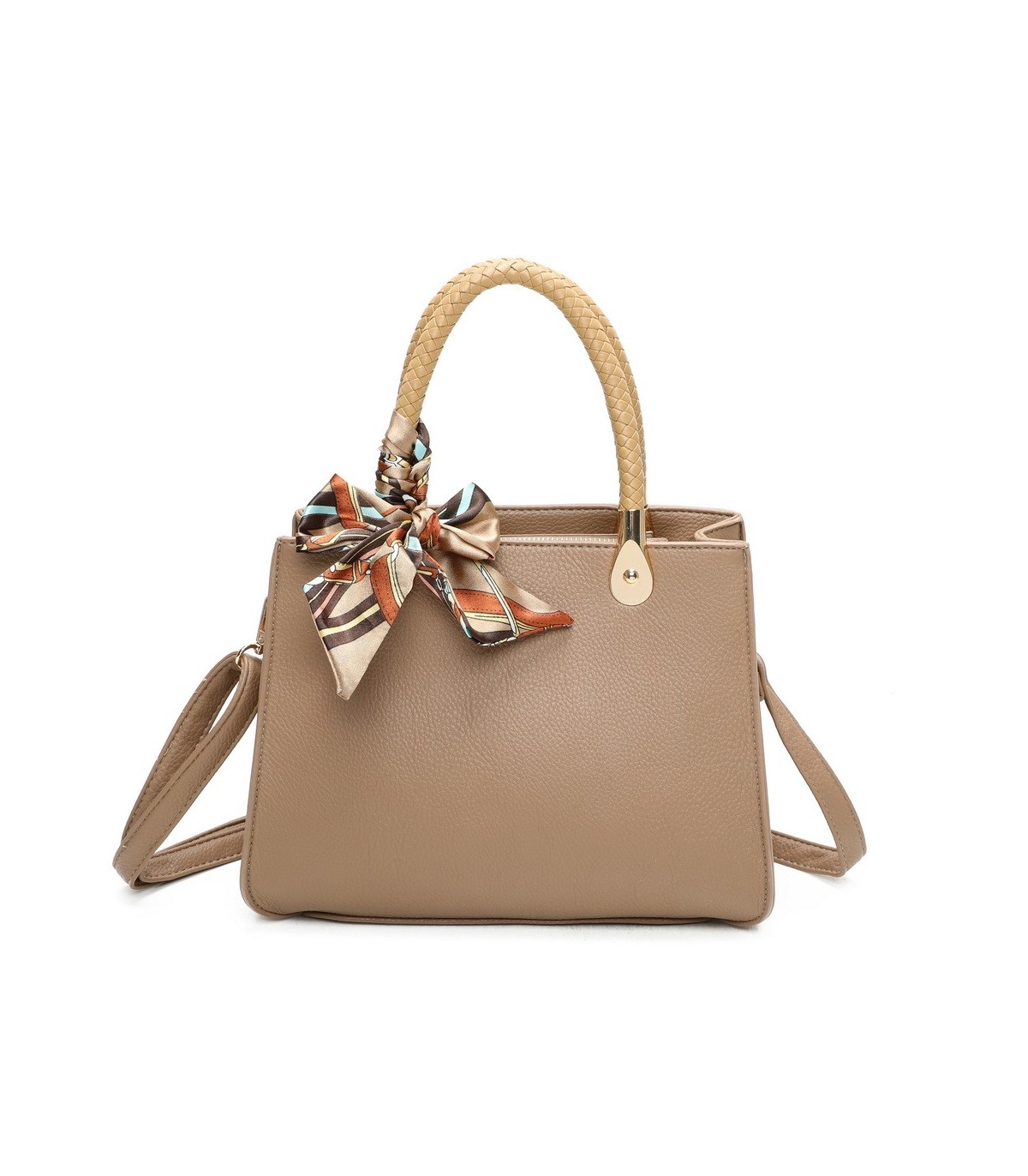 T11639 - Bolso bandolera mediano con pañuelo a juego