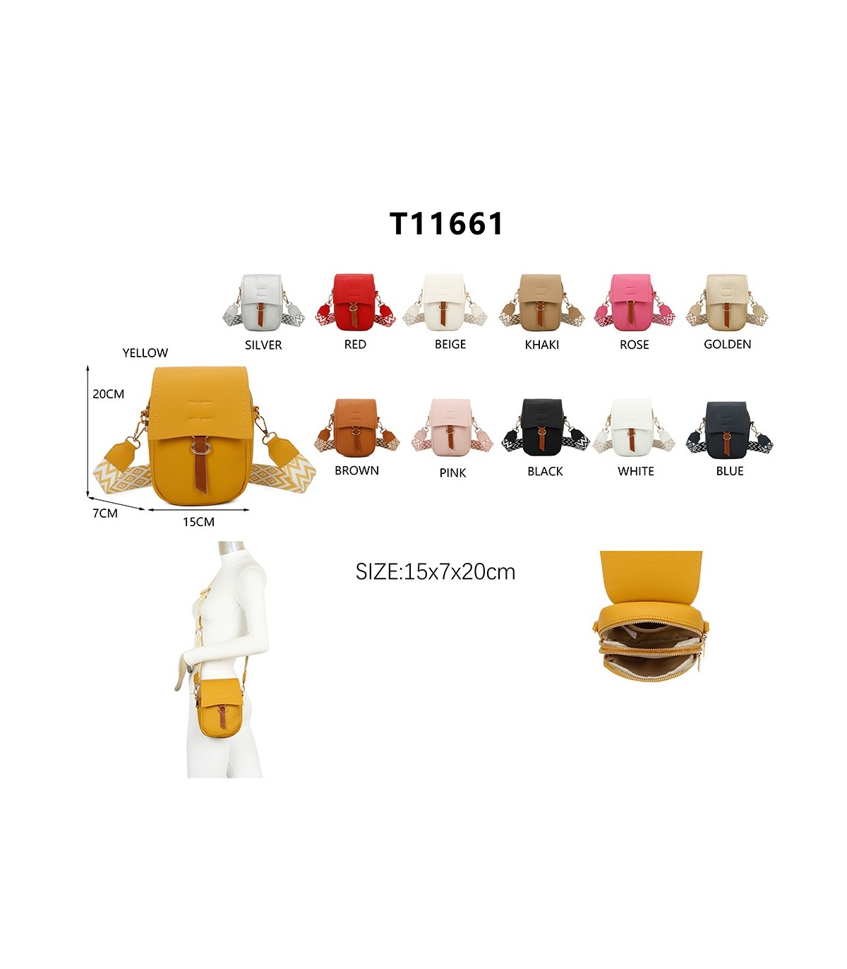 T11661 - Bolso portamóvil con dos compartimentos