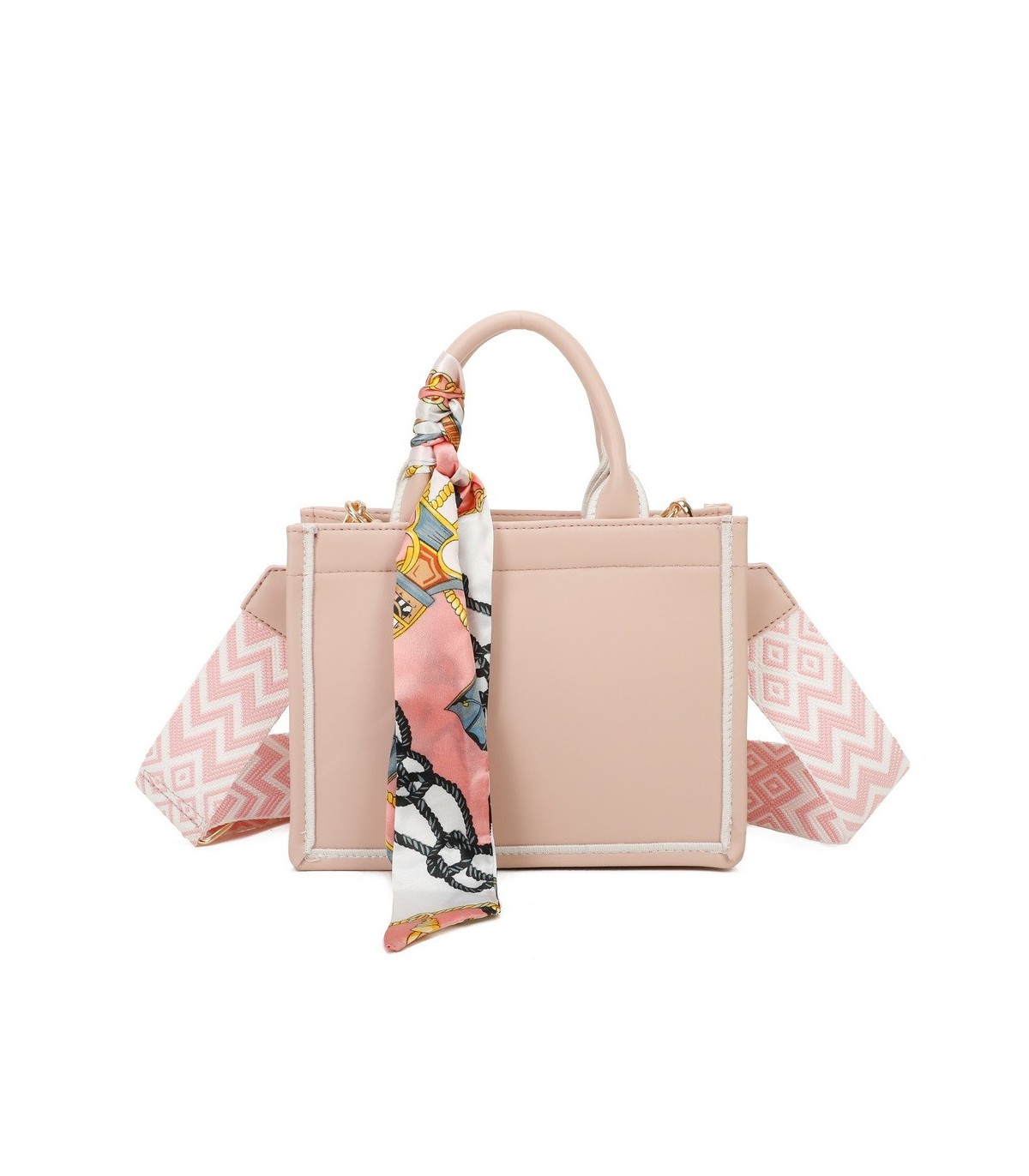 T11669 - Bolso Toten pequeño con pañuelo y asa bandolera