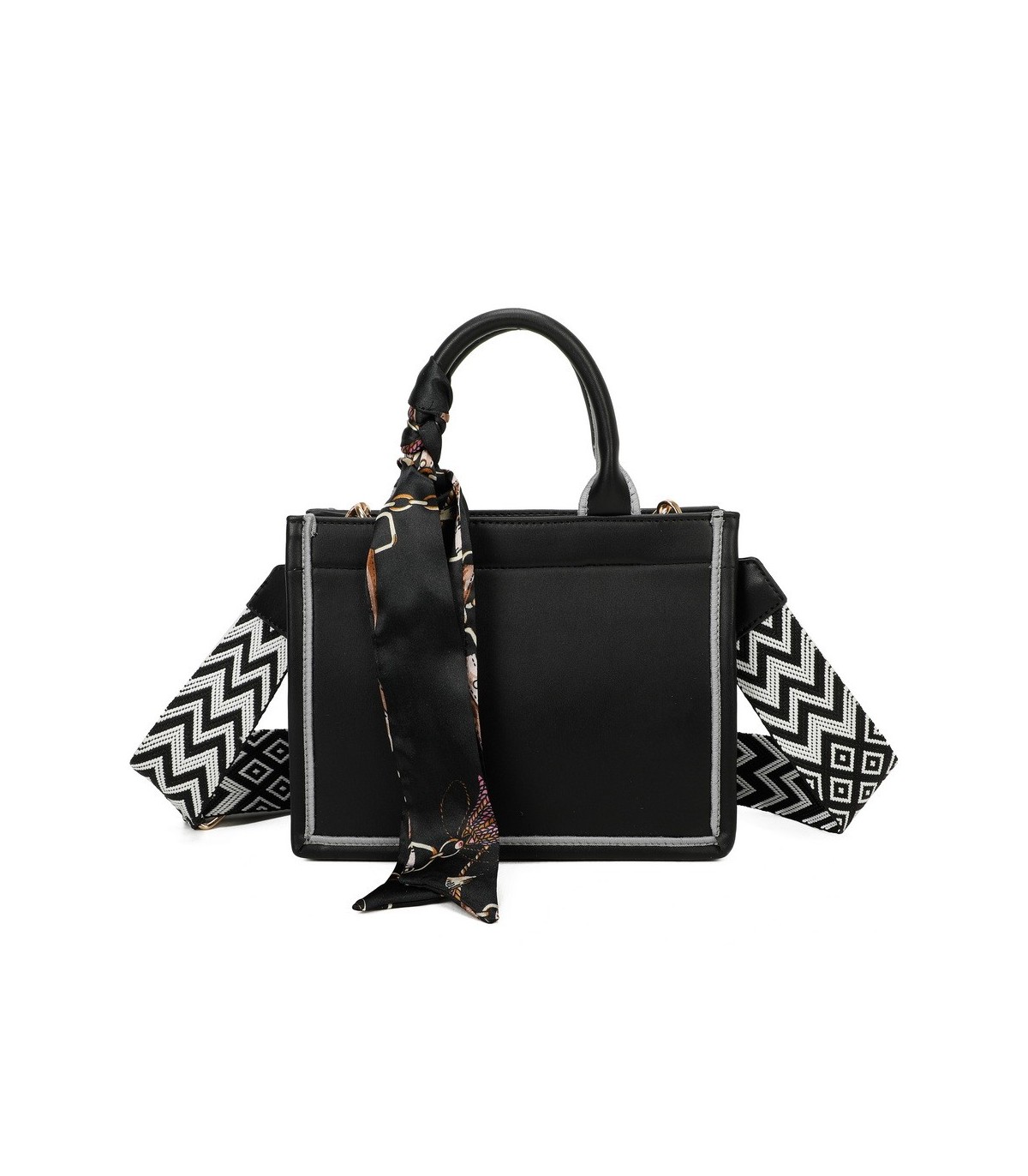 T11669 - Bolso Toten pequeño con pañuelo y asa bandolera