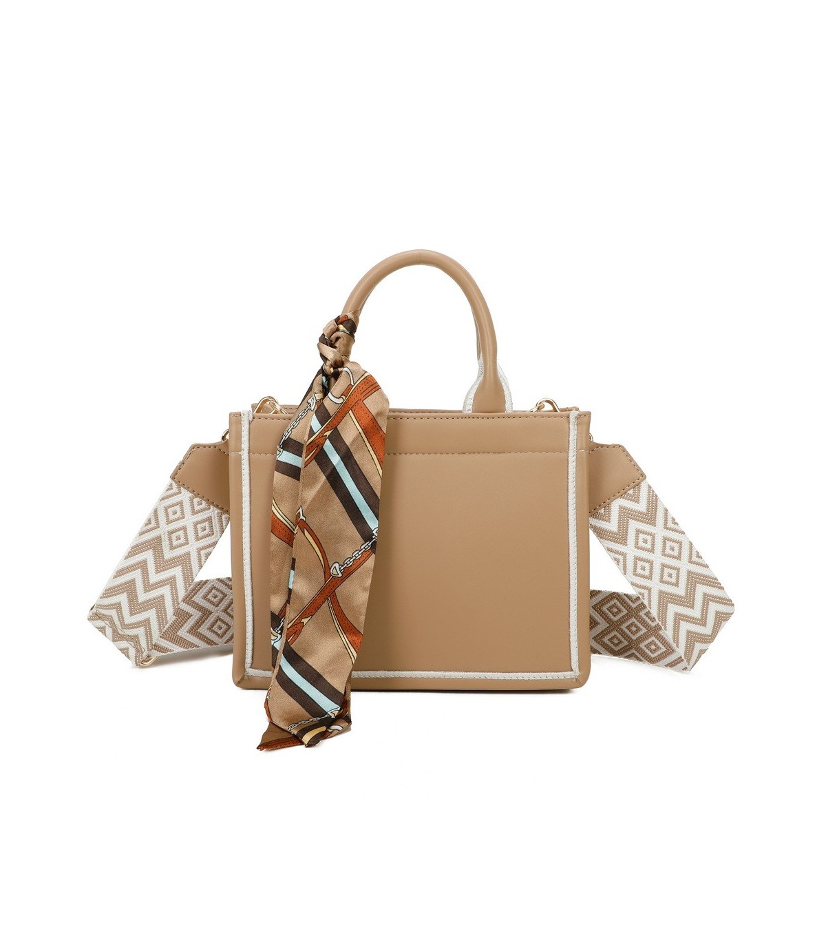 T11669 - Bolso Toten pequeño con pañuelo y asa bandolera
