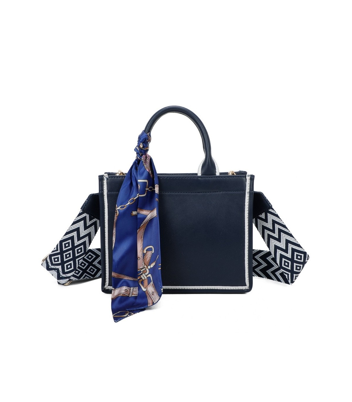 T11669 - Bolso Toten pequeño con pañuelo y asa bandolera