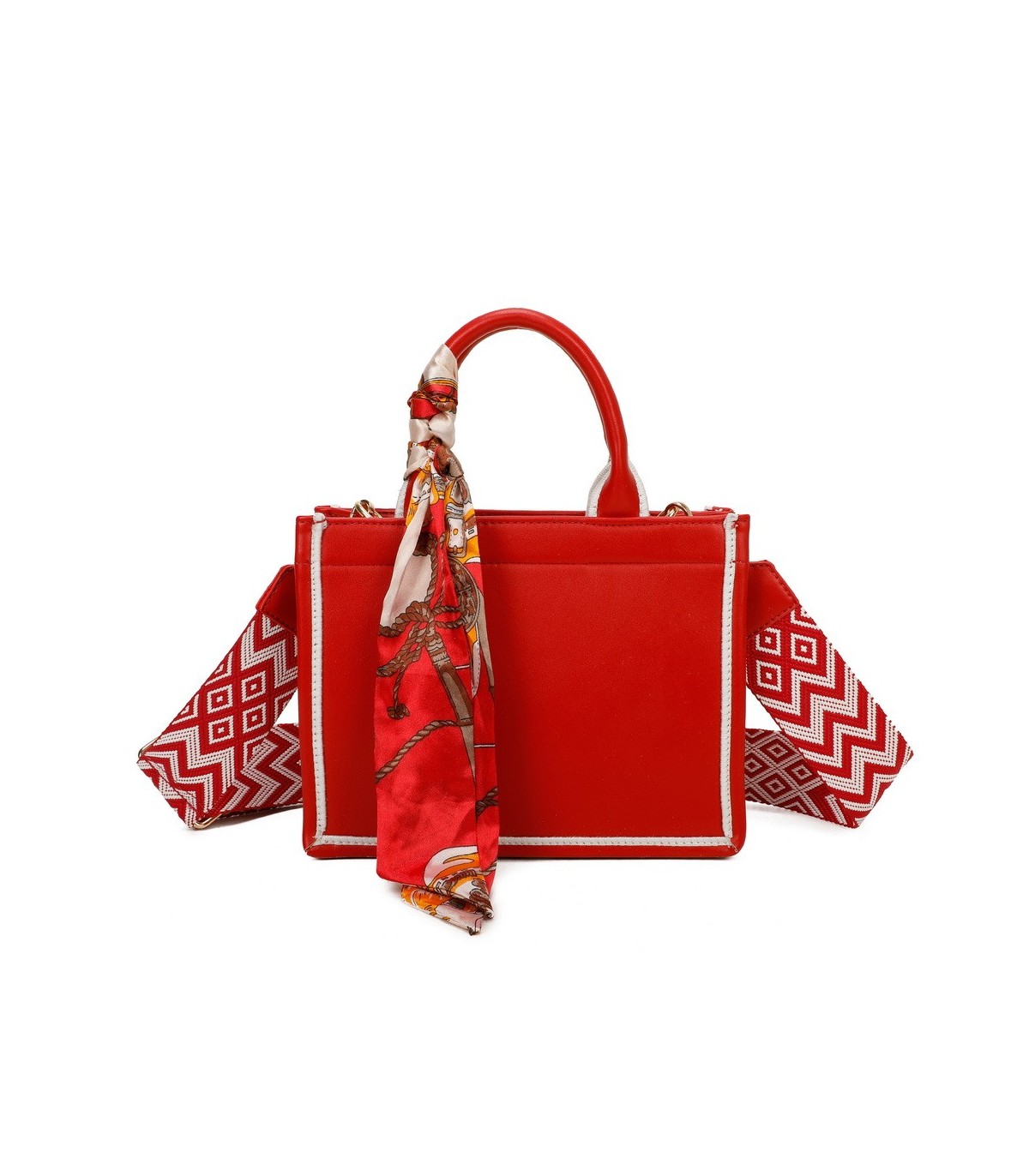 T11669 - Bolso Toten pequeño con pañuelo y asa bandolera
