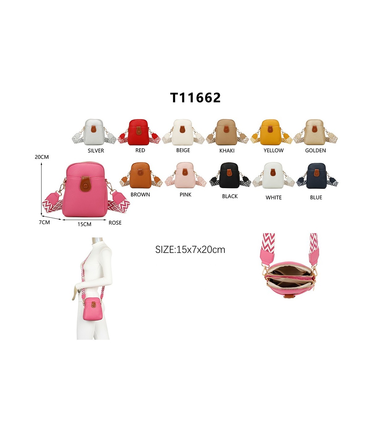 T11662 - Bolso portamóvil con dos compartimentos