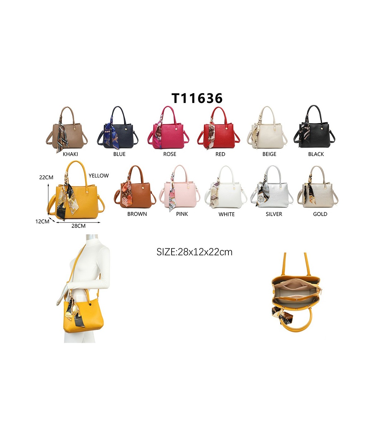 T11636 - Bolso bandolera con pañuelo
