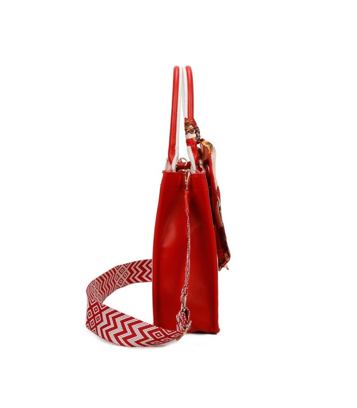 T11670 - Bolso Toten Grande  Bordado y pañuelo a juego y asa para Bandolera