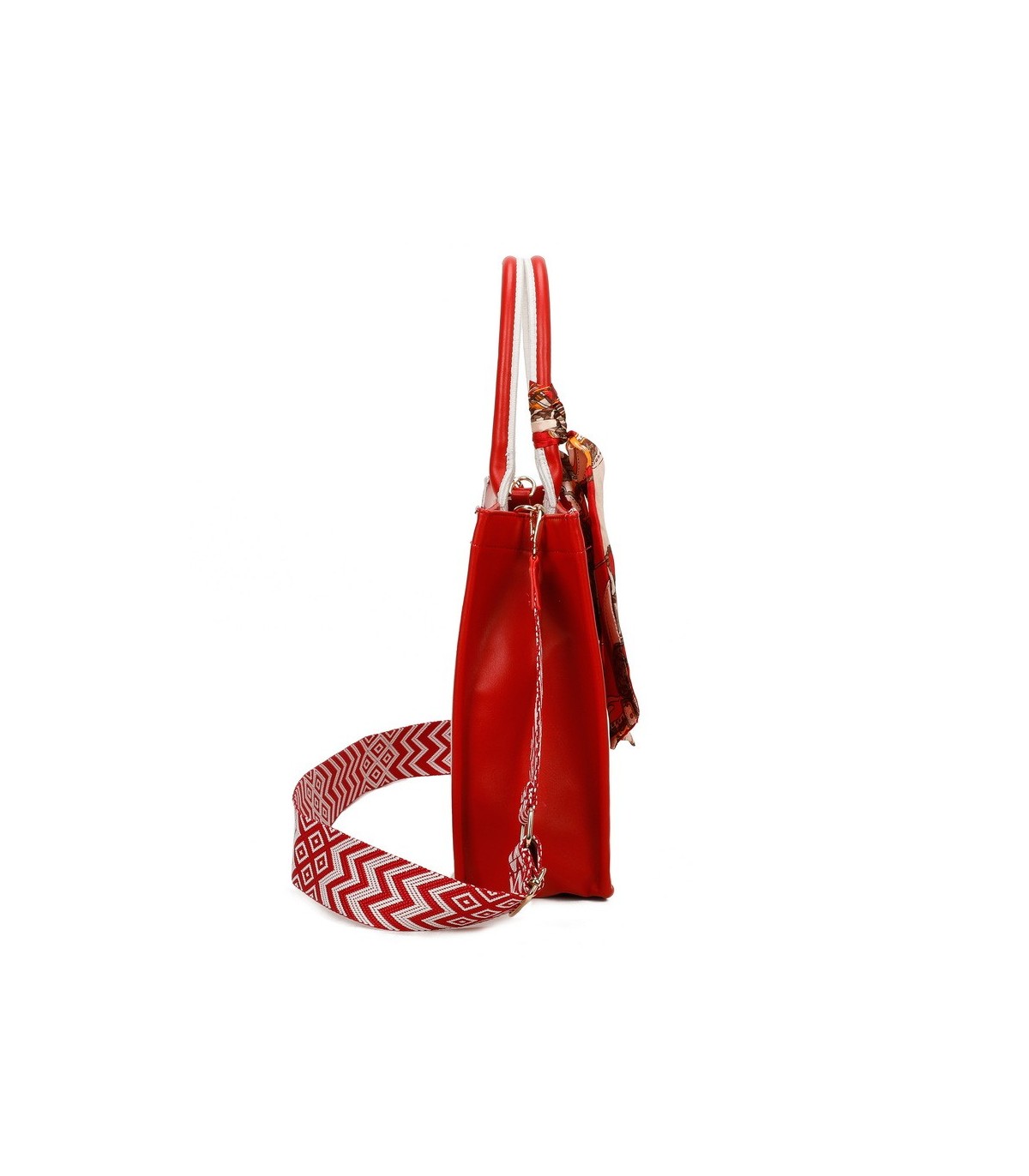 T11670 - Bolso Toten Grande  Bordado y pañuelo a juego y asa para Bandolera