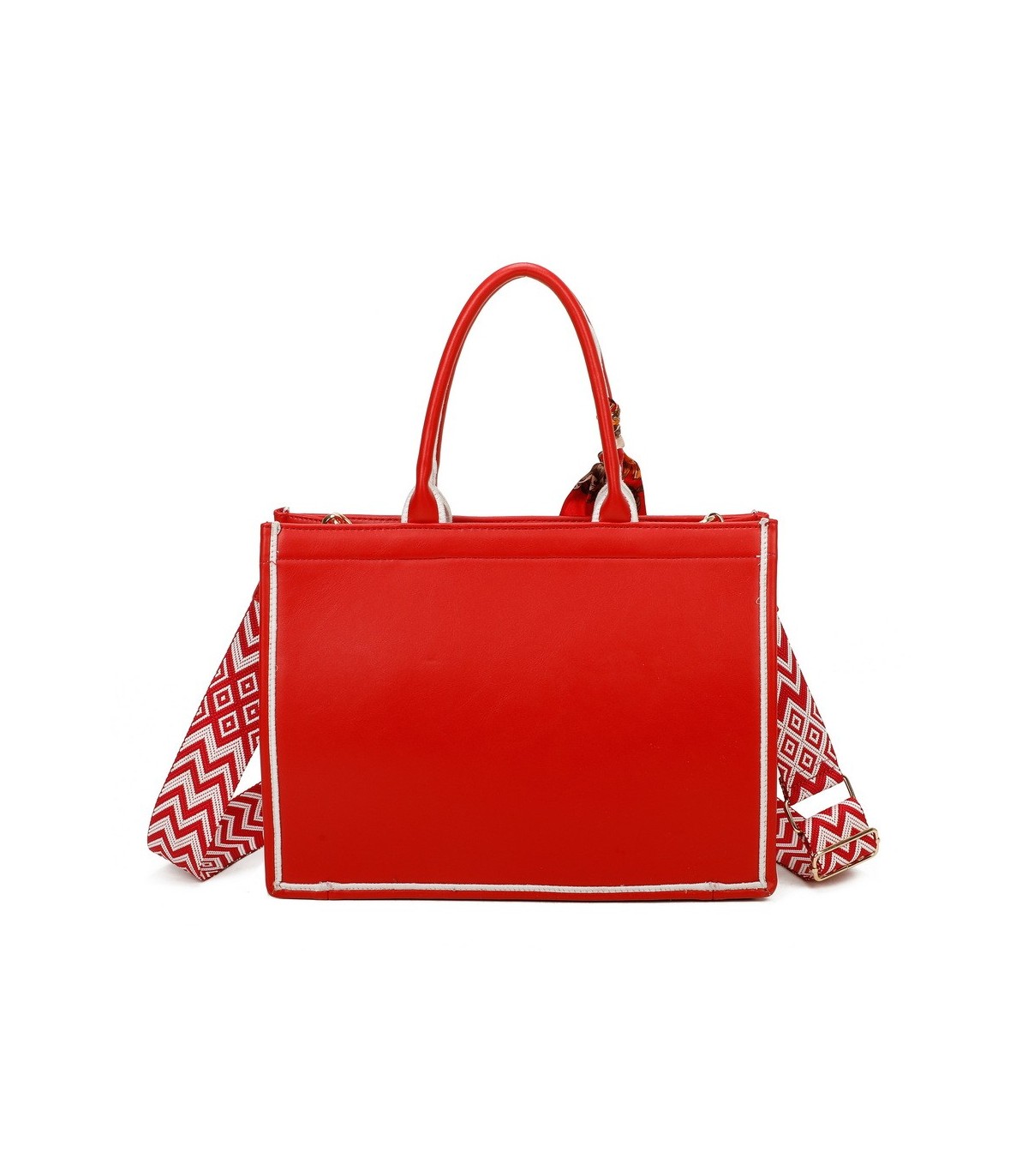 T11670 - Bolso Toten Grande  Bordado y pañuelo a juego y asa para Bandolera