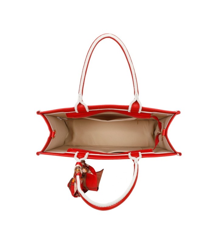 T11670 - Bolso Toten Grande  Bordado y pañuelo a juego y asa para Bandolera